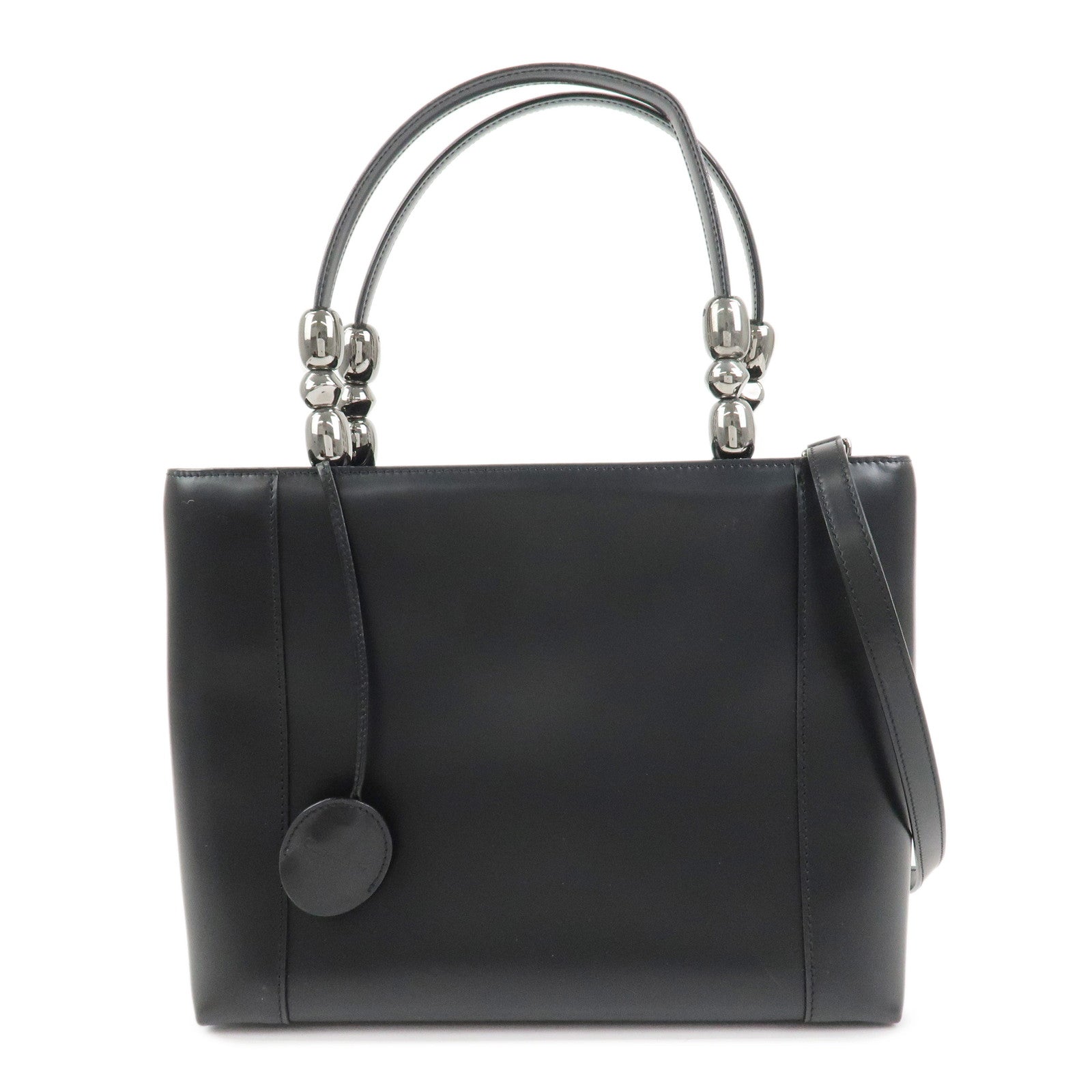 Christian Dior Maris Pearl Leather 2 Way Bag Hand Bag Shoulder Bag