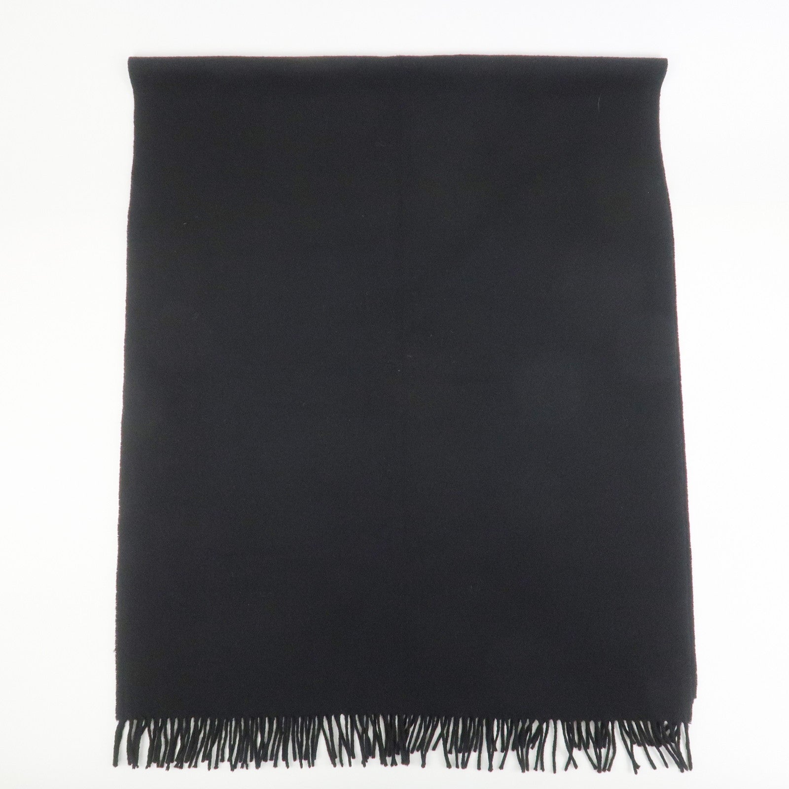 HERMES Cashmere 100% Scarf Stole Muffler Black