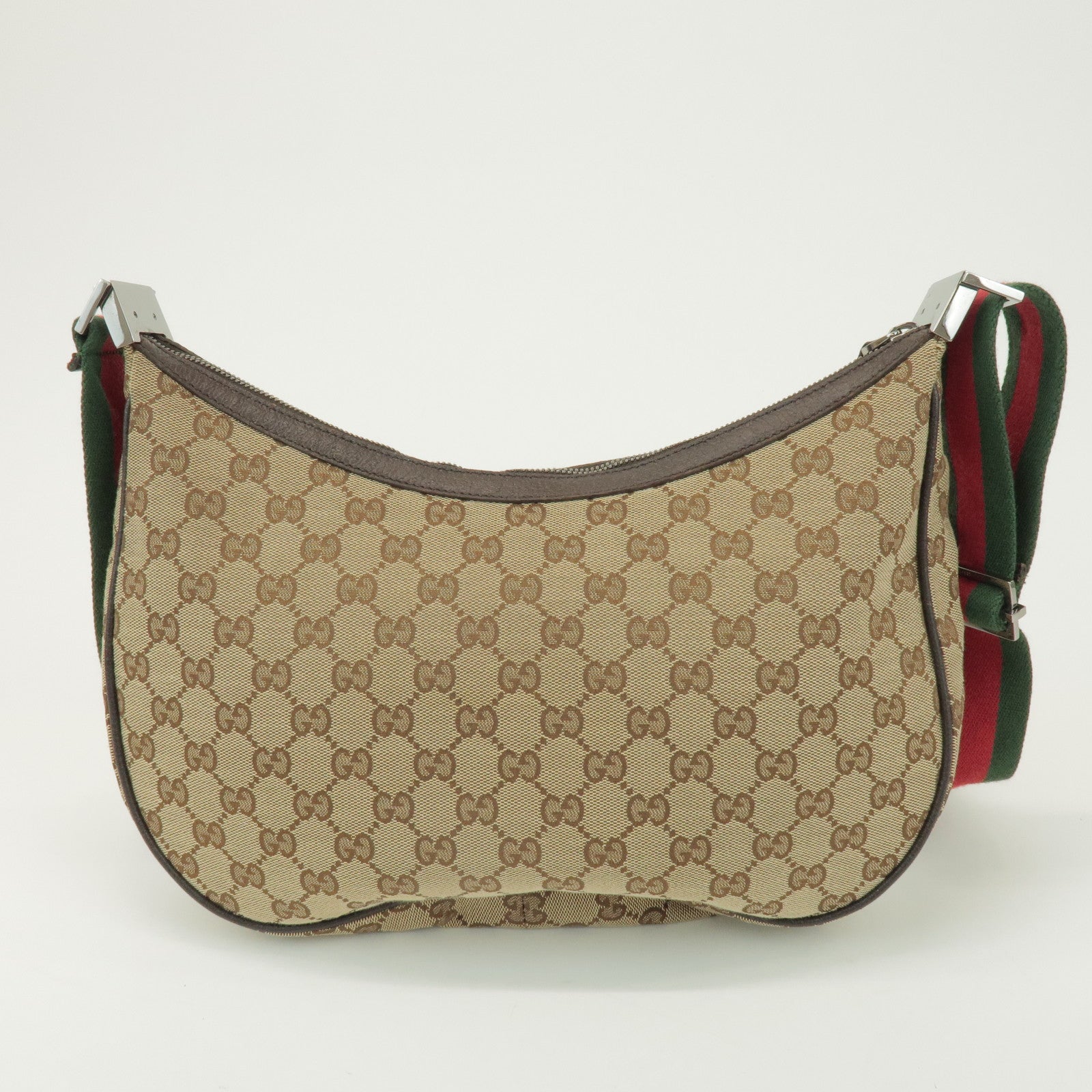 GUCCI Sherry GG Canvas Leather Shoulder Bag Body Bag Beige 122790