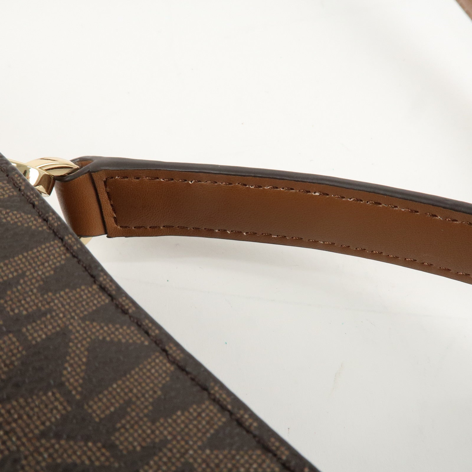 MICHAEL KORS PVC 2Way Leather Hand Bag Shoulder Bag Brown Gold HDW Used