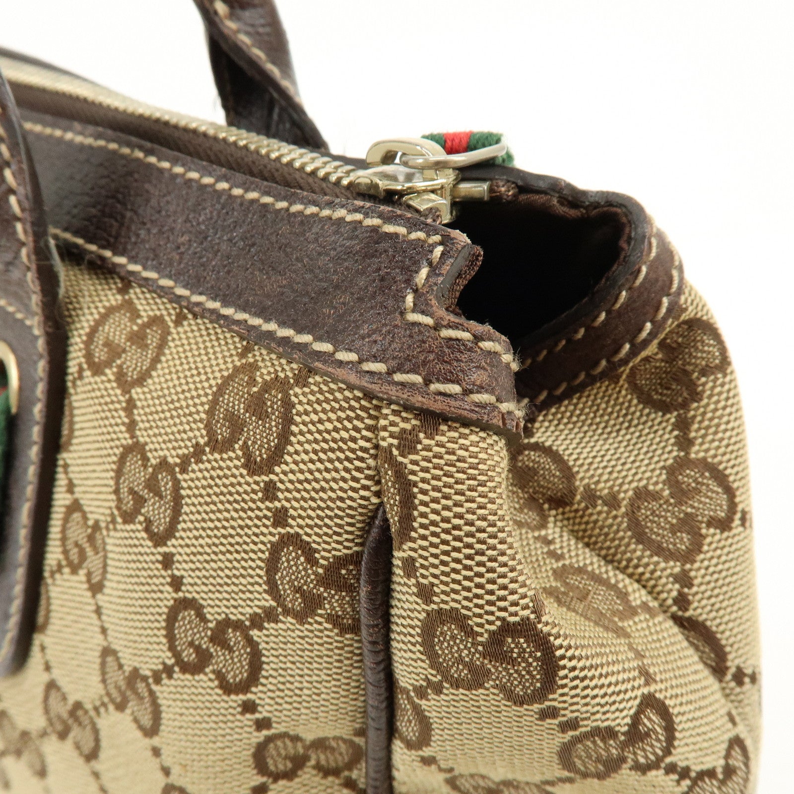 GUCCI Sherry Princy GG Canvas Leather Tote Bag Shoulder Bag 177052