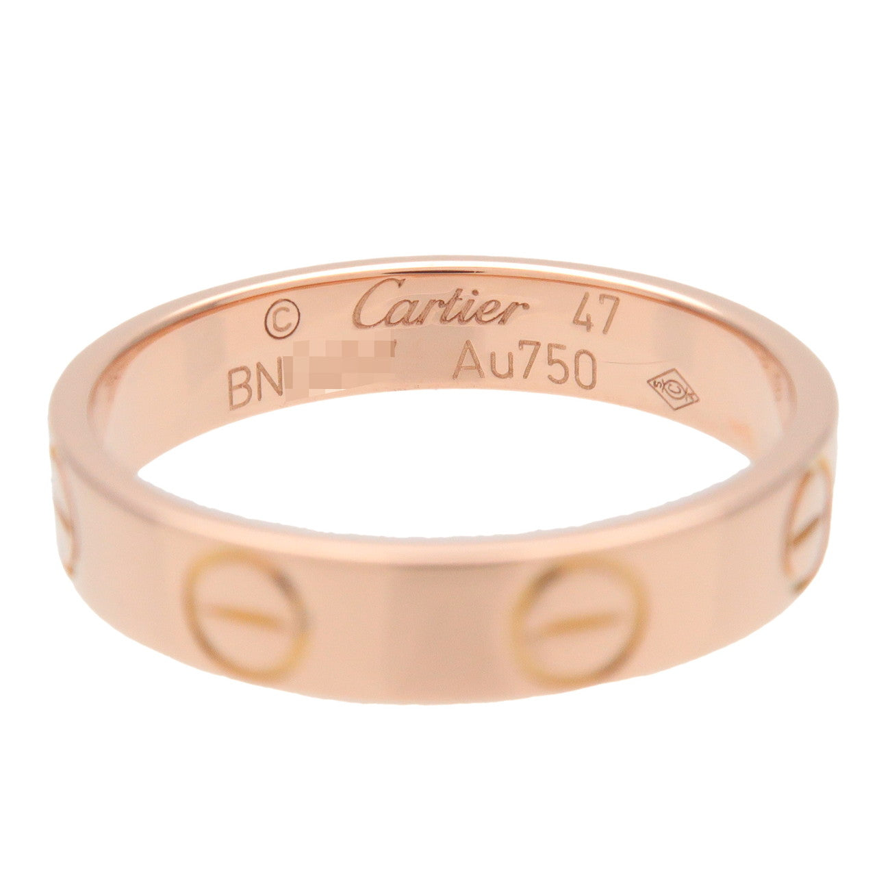 Cartier Mini Love Ring K18 750PG Rose Gold #47 US4.5 EU47 HK8.5