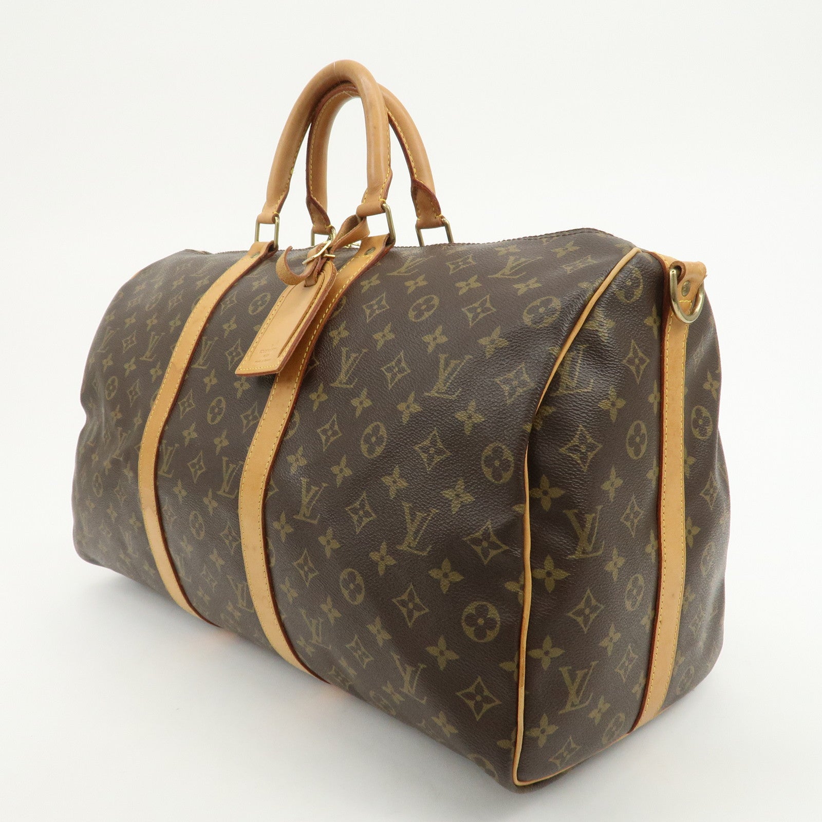 Louis Vuitton Monogram Keep All 50 Bandouliere Boston Bag M41416