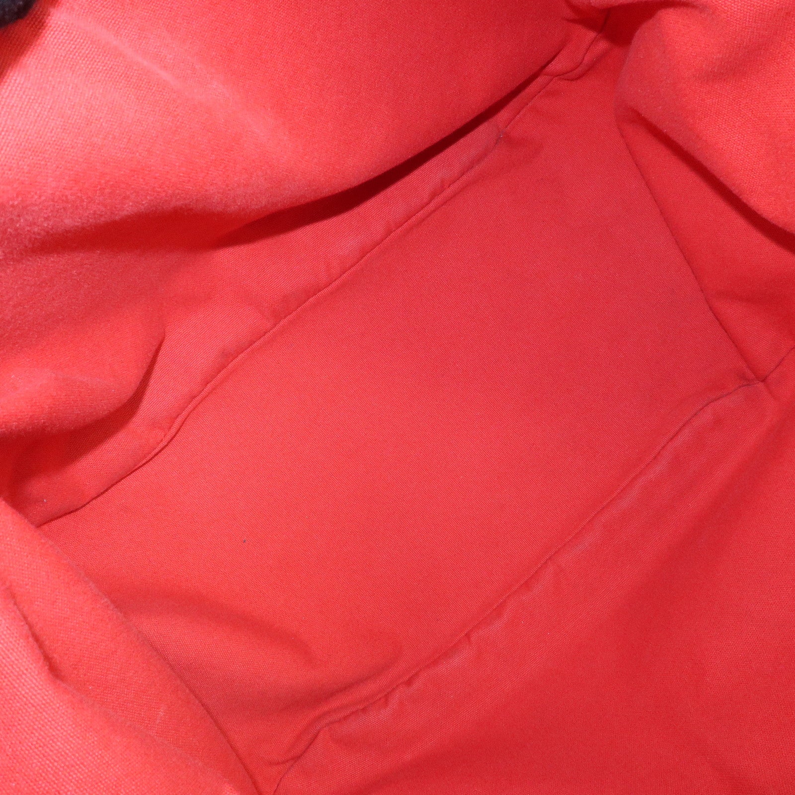 HERMES Sac Baguette GM Canvas Tote Bag Hand Bag Pink Red
