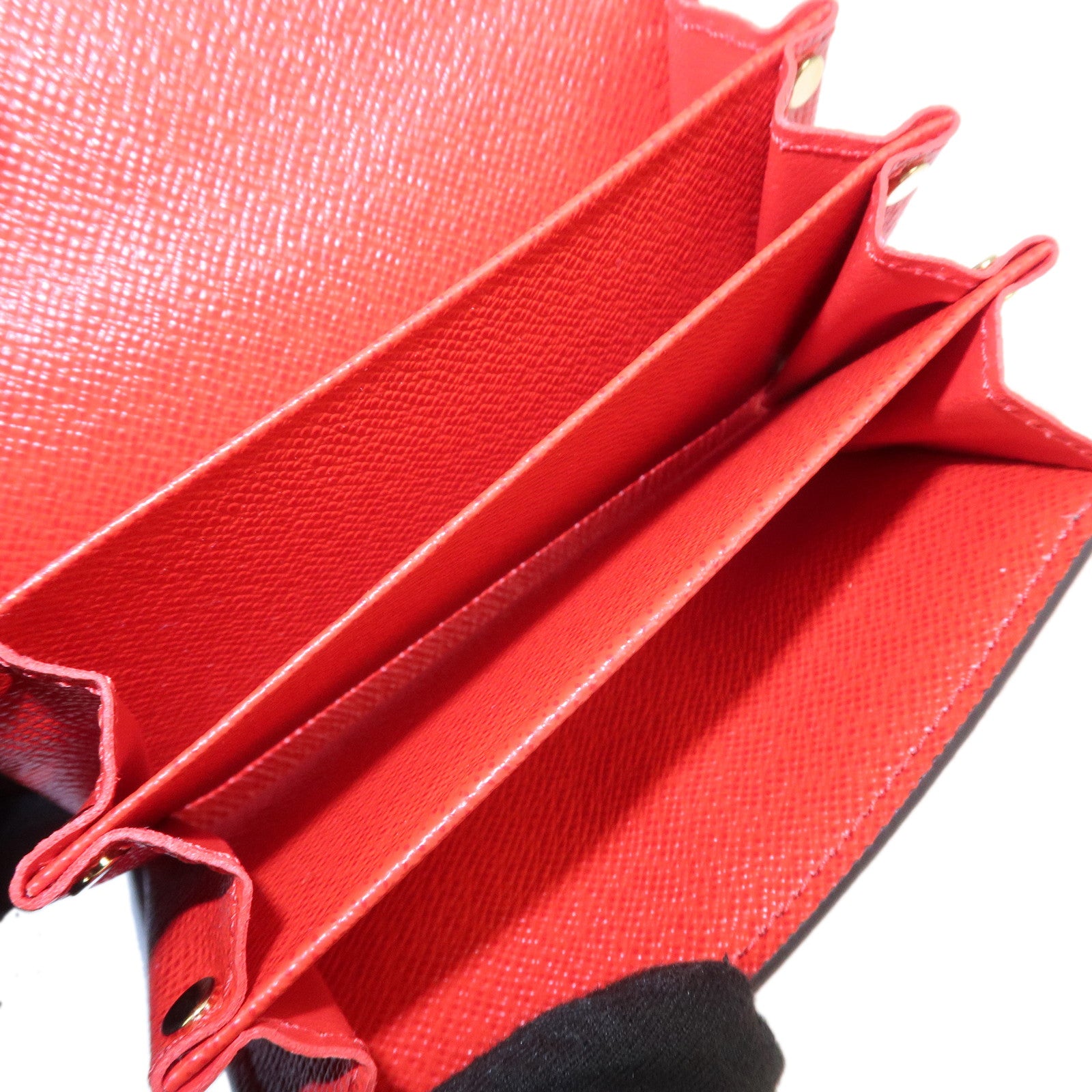 Louis Vuitton Monogram Multicartes Sarah Card Case Brown Red M61274