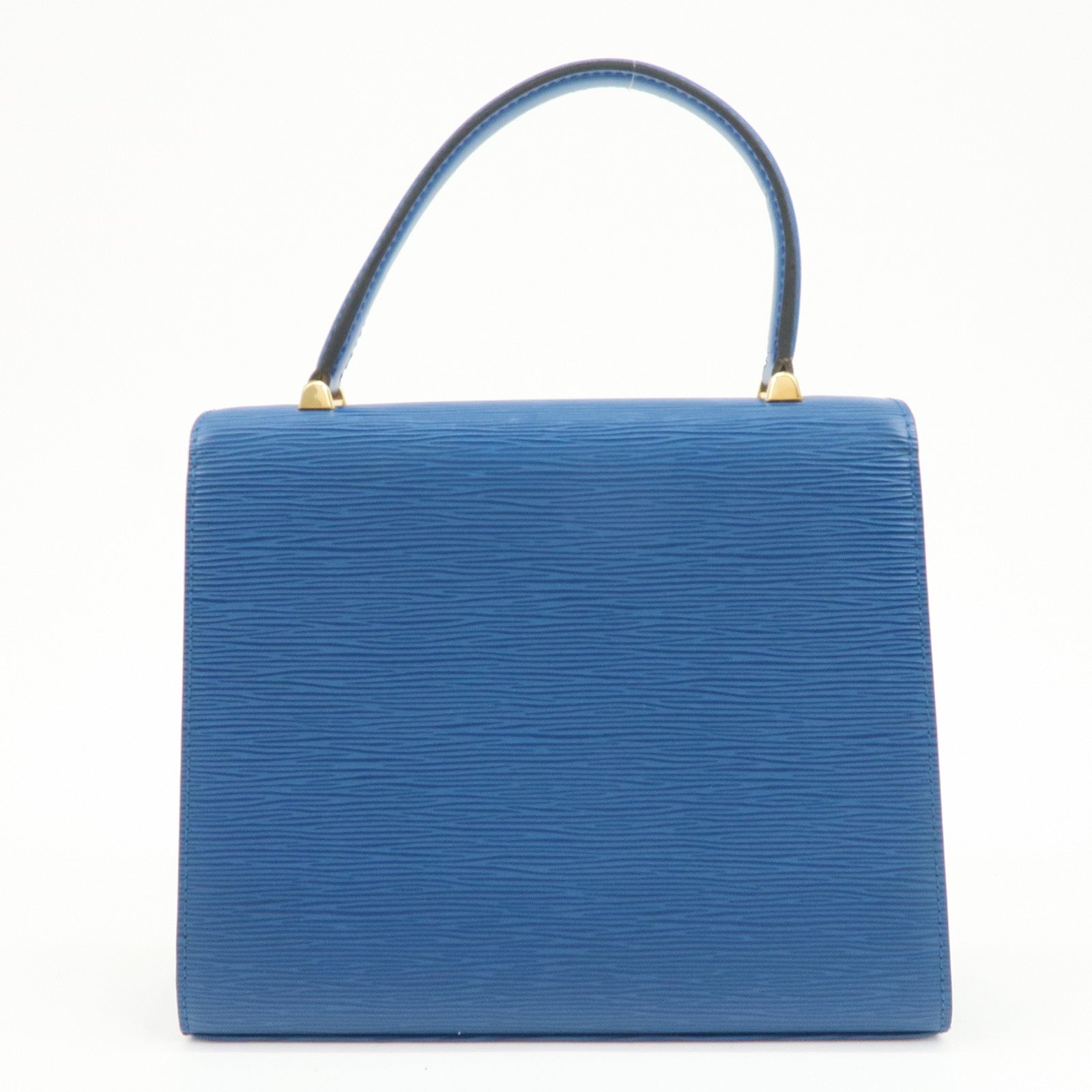 Louis Vuitton Epi Leather Malesherbes Hand Bag Toledo Blue M52375