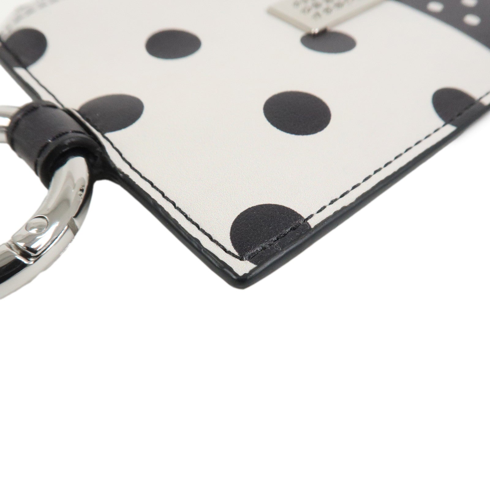 Maison Margiela MM6 Scarf Print Leather Card Case Card Holder Black