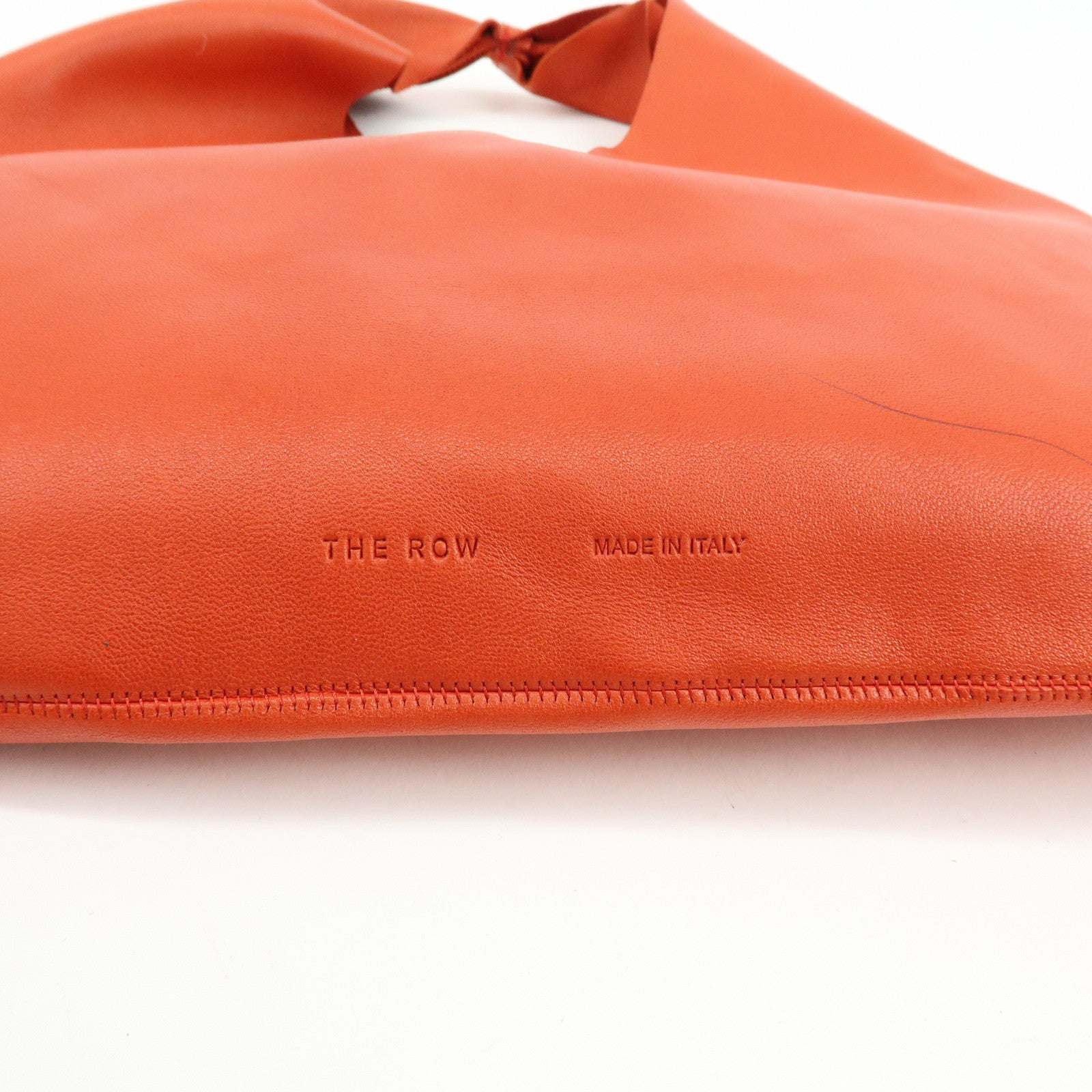 THE ROW Small Bindle Cowhide Leather Hand Bag Orange W1682L628