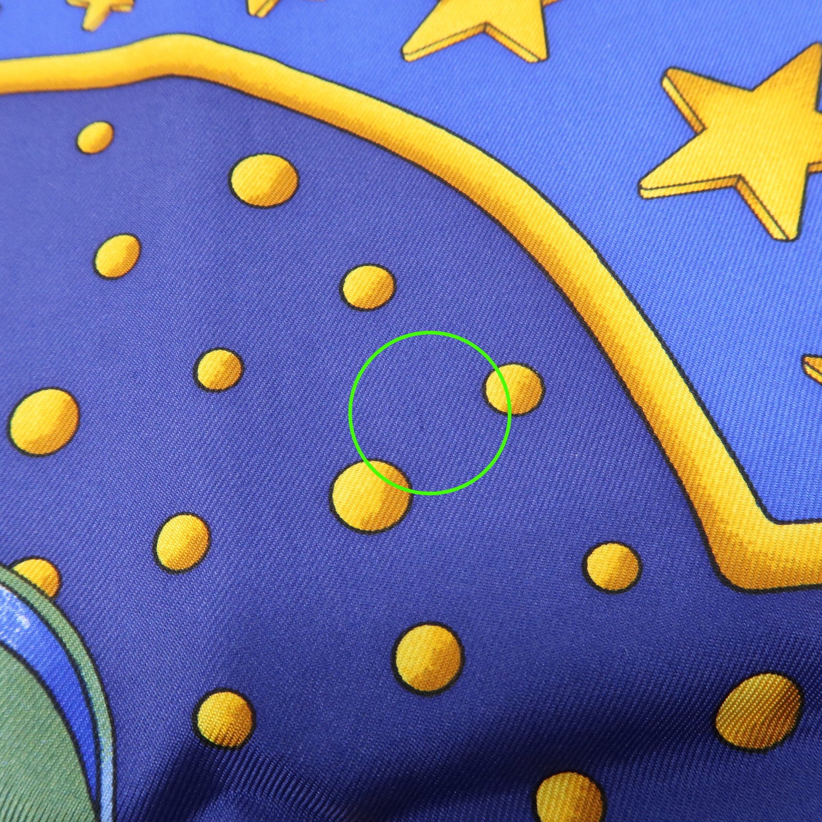 HERMES Carre 90 Silk 100% Scarf CARPE DIEM Blue Yellow