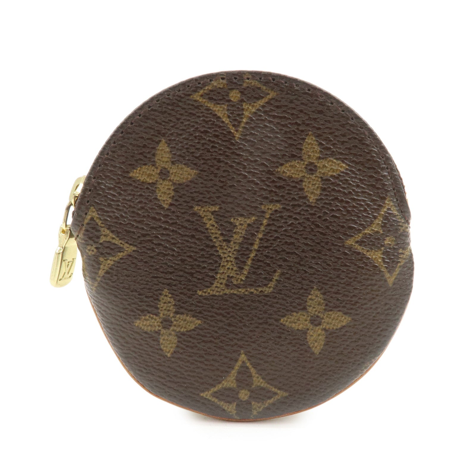 Louis Vuitton Monogram Porte Monnaie Rond Coin Case Brown M61926