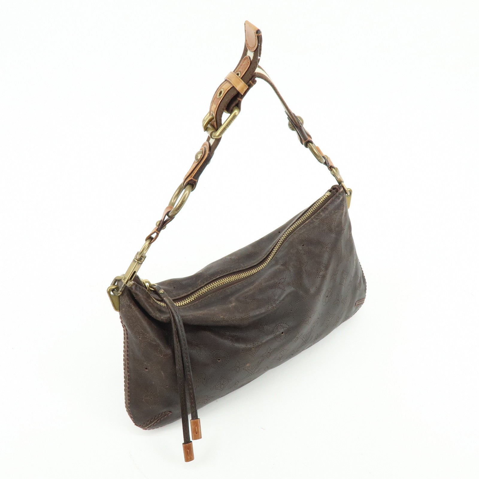 Louis Vuitton Pochette Onata Cuir Leather Shoulder Bag Cacao M40002