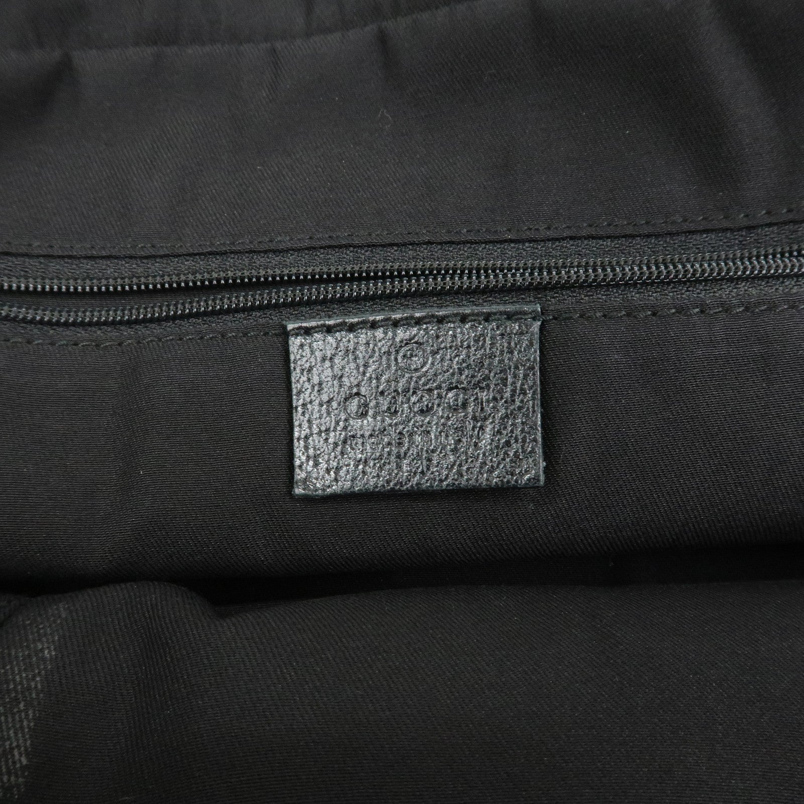 GUCCI Princy Sherry GG Canvas Leather Boston Bag Black 161720