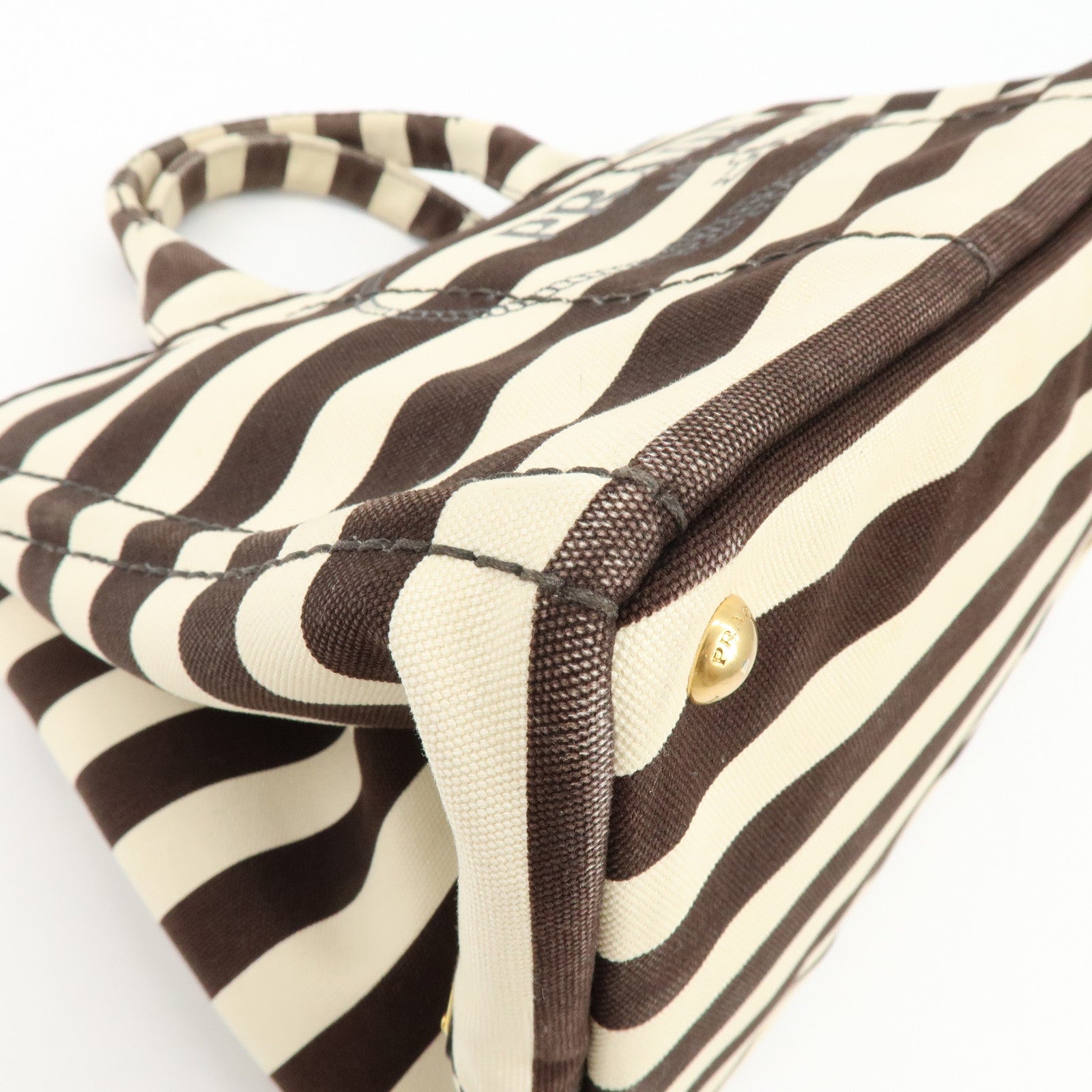 PRADA Canapa Triangle Logo Canvas 2Way Hand Bag Shoulder Bag B2642B