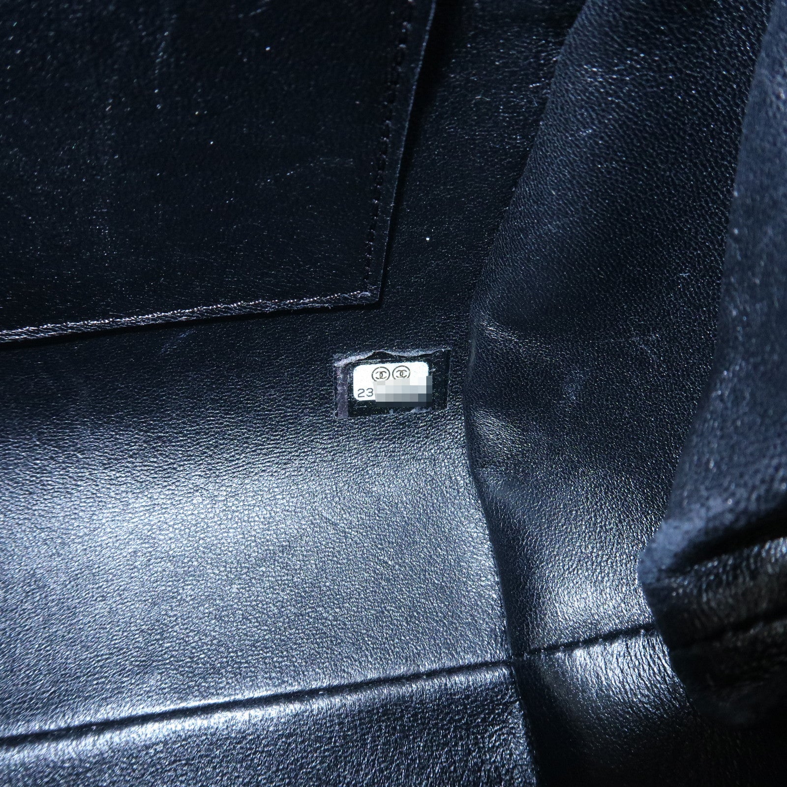 CHANEL Matelasse Lamb Skin Colosseum 2Way Bag Hand Bag Black