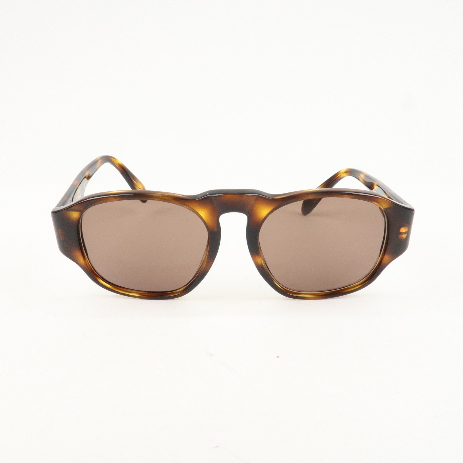 CHANEL COCO Mark Plastic Sunglasses Brown 01452 91235 Used