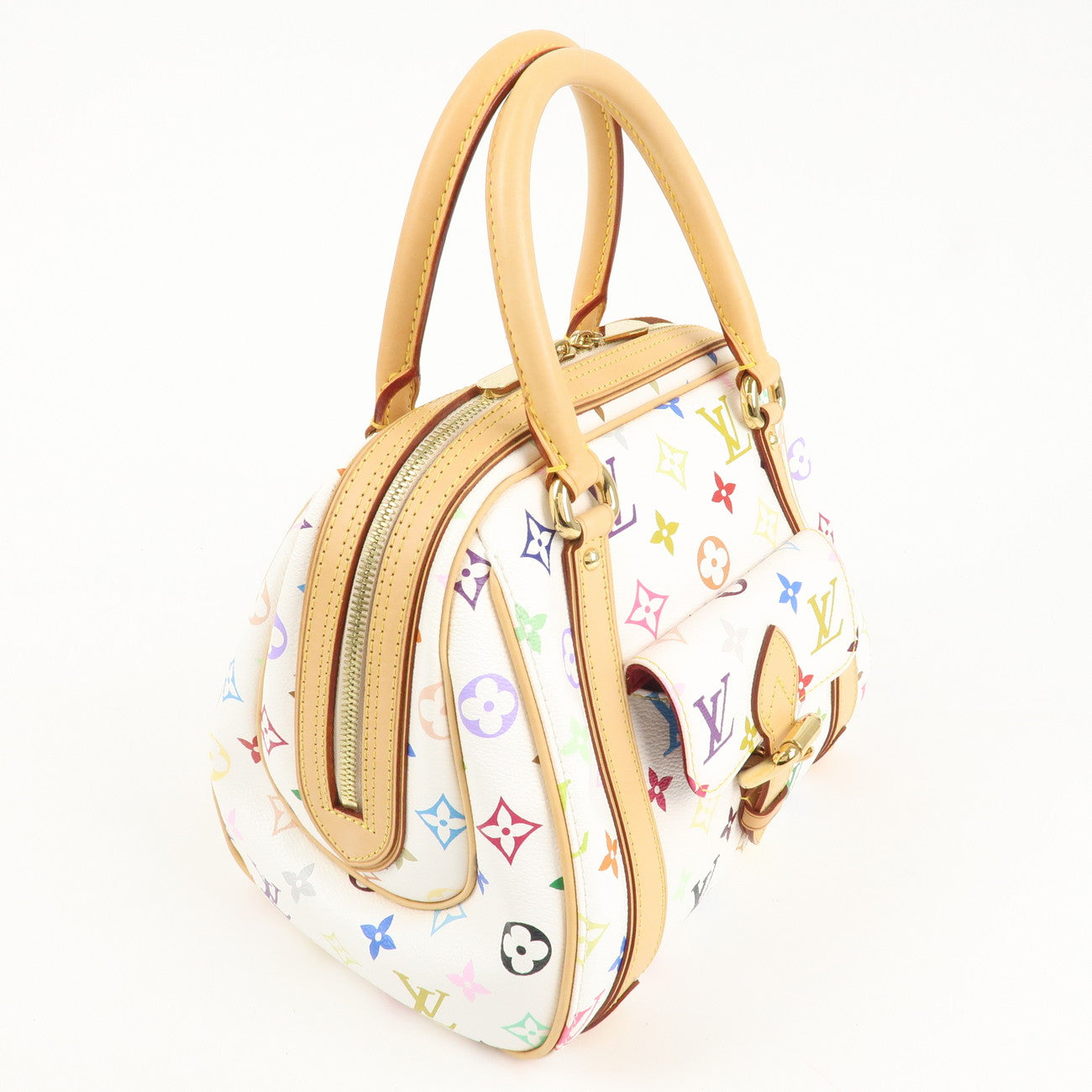Louis Vuitton Monogram Multicolor Priscilla Hand Bag Blanc M40096