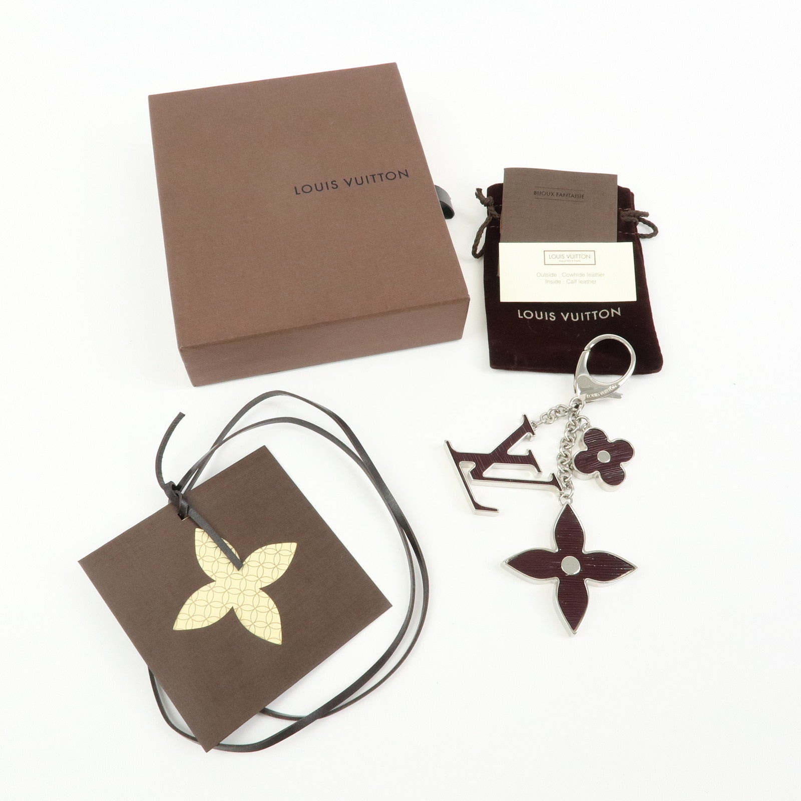Louis Vuitton Bijou Sac Fleur Metal Bag Charm Key Holder M66368