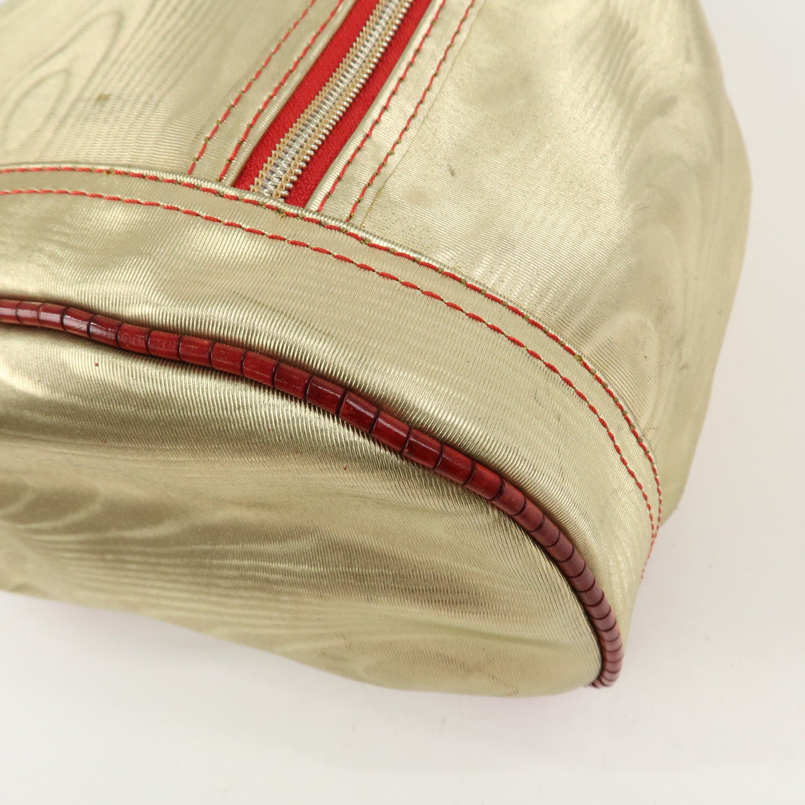 LOEWE Anagram PVC Leather Backpack Shoulder Bag Gold