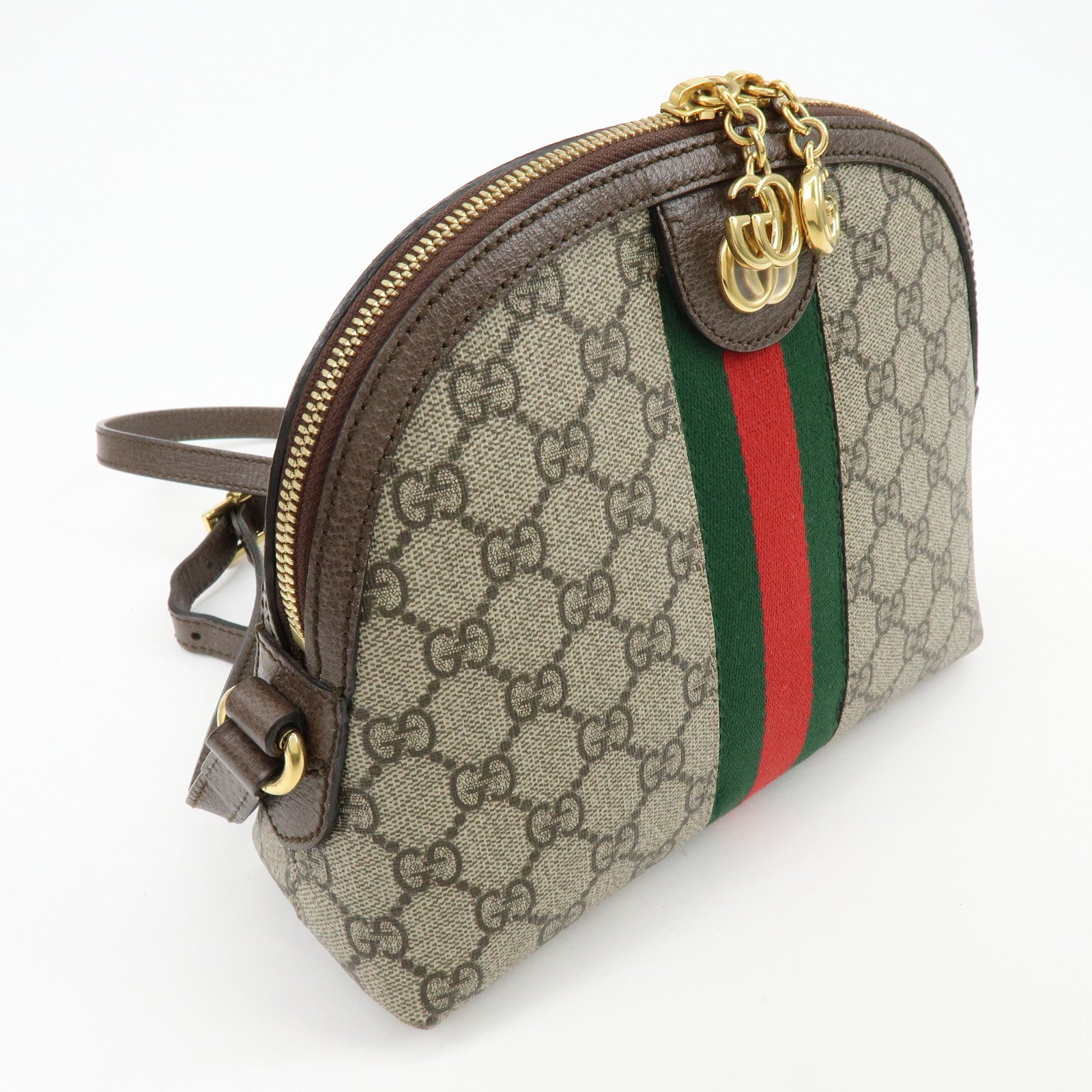 GUCCI Sherry Ophidia GG Supreme Leather Shoulder Bag Beige 499621