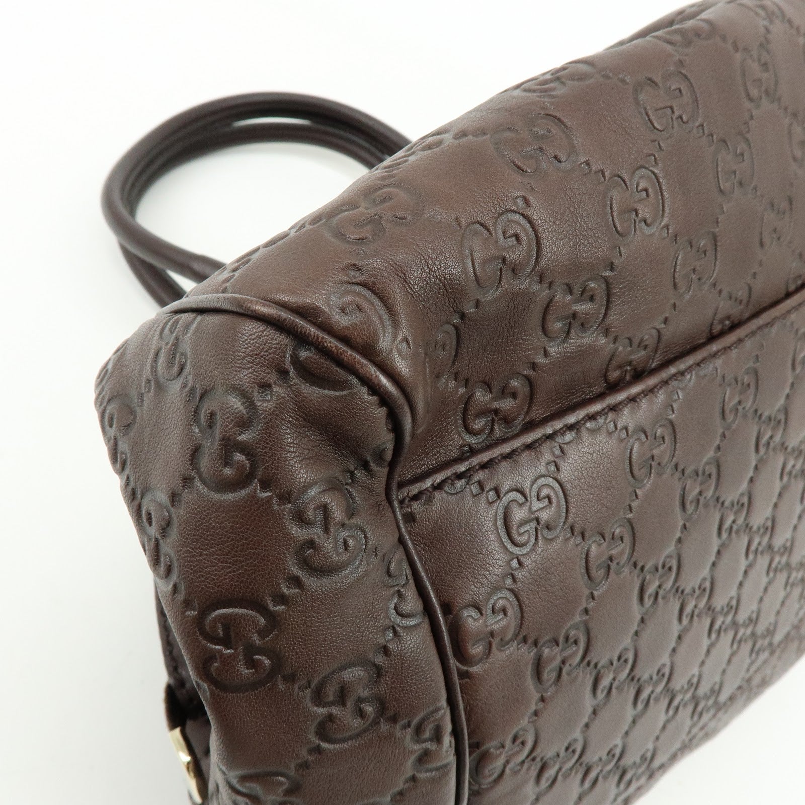 GUCCI Sukey Interlocking G Guccissima Leather 2WAY Bag Brown 223974