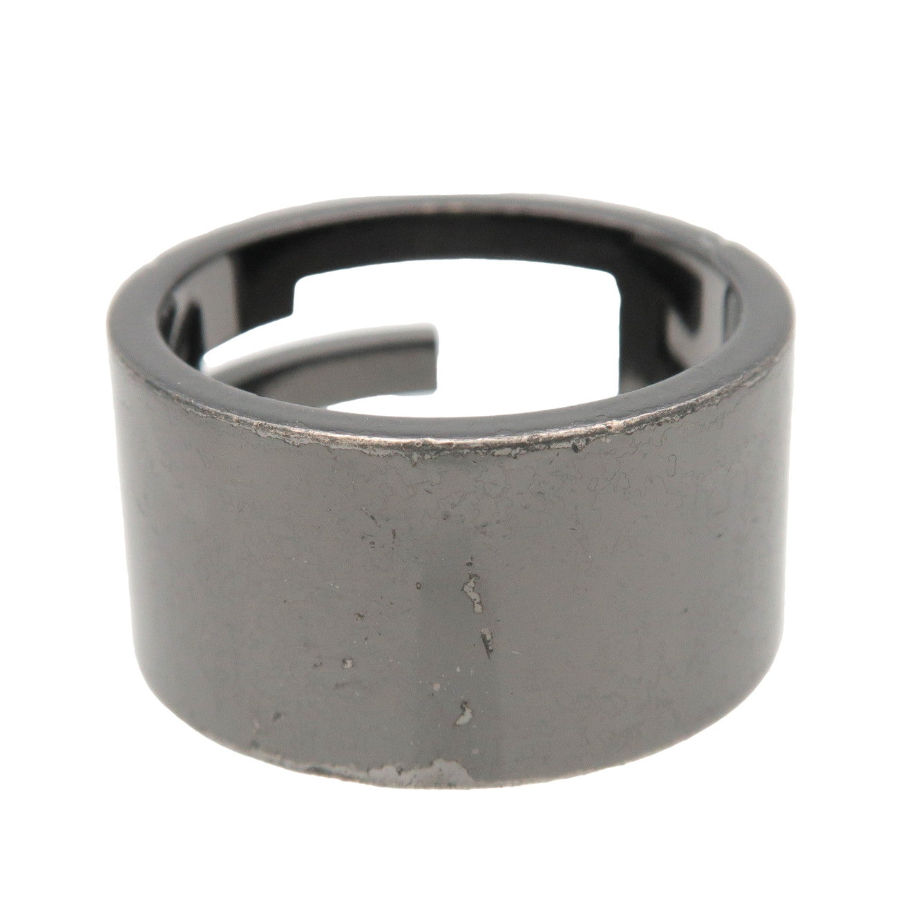 GUCCI G-Outcut Ring SV925 Black Silver 224031 US8.5 EU58 HK18