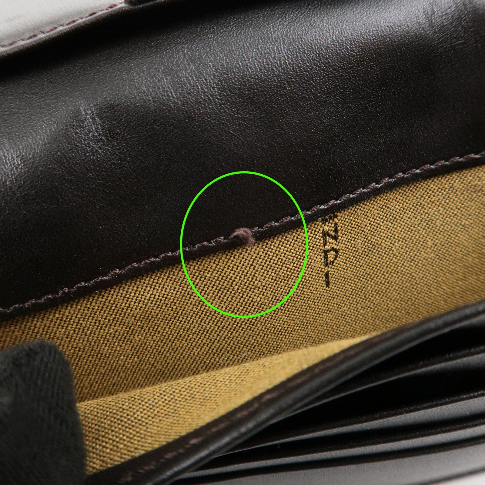 FENDI Canvas Leather Bi-fold Long Wallet Brown 8M0112