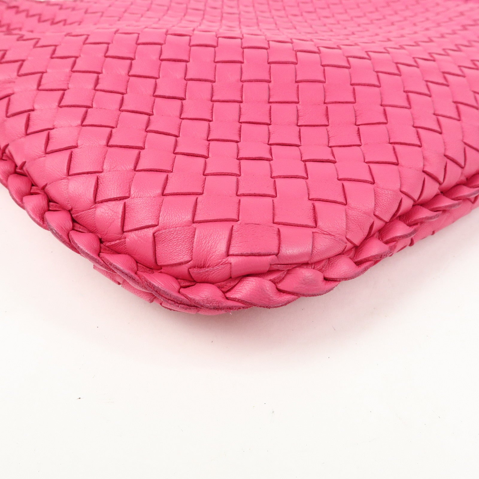 BOTTEGA VENETA Intrecciato Hobo Lamb Skin Shoulder Hand Bag 115653