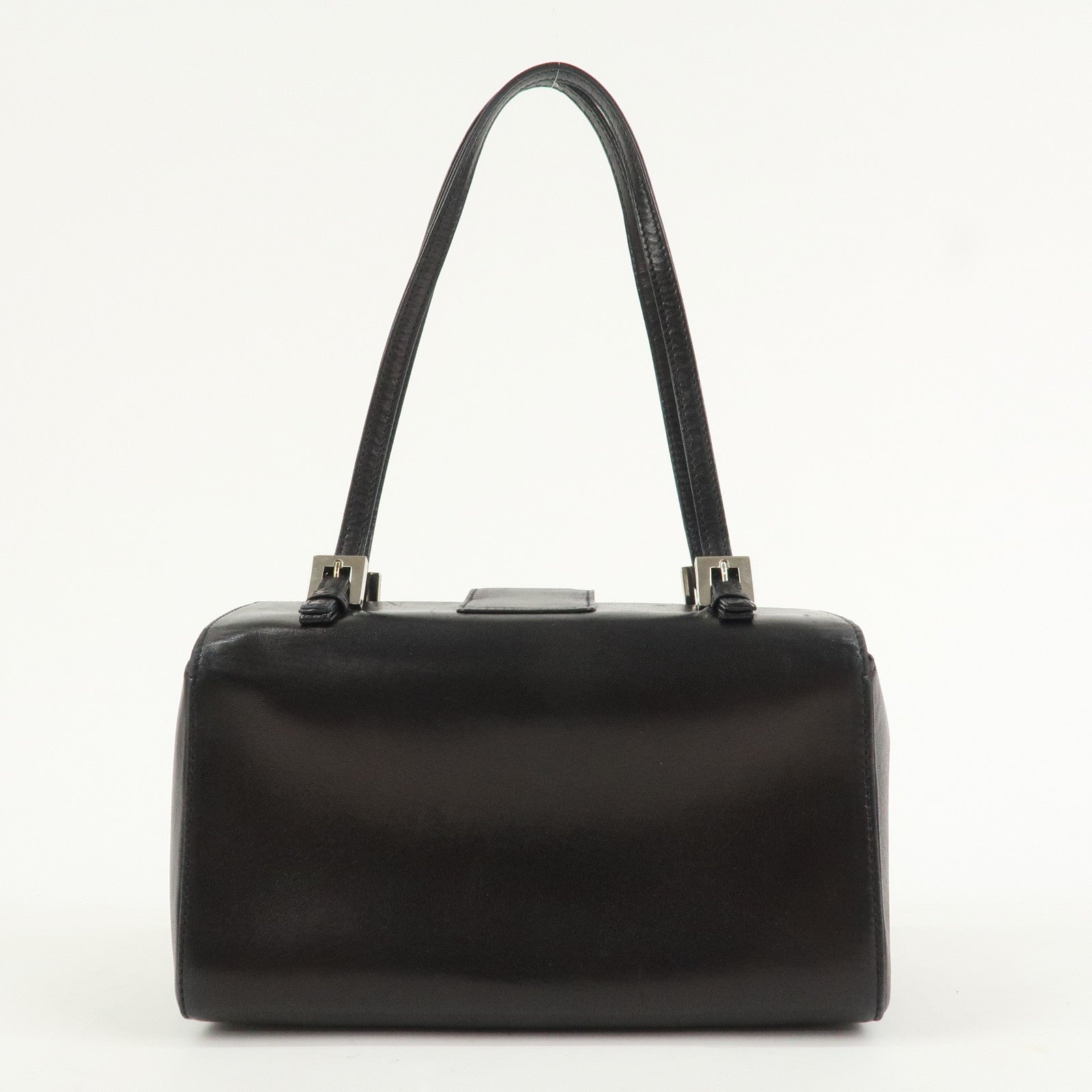 FENDI Nappa Leather Hand Bag Shoulder Bag Black 10163350001