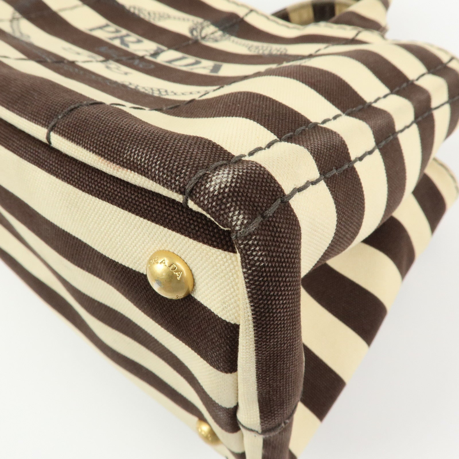 PRADA Triangle Logo Canapa Canvas 2Way Hand Bag Shoulder Bag B2642B