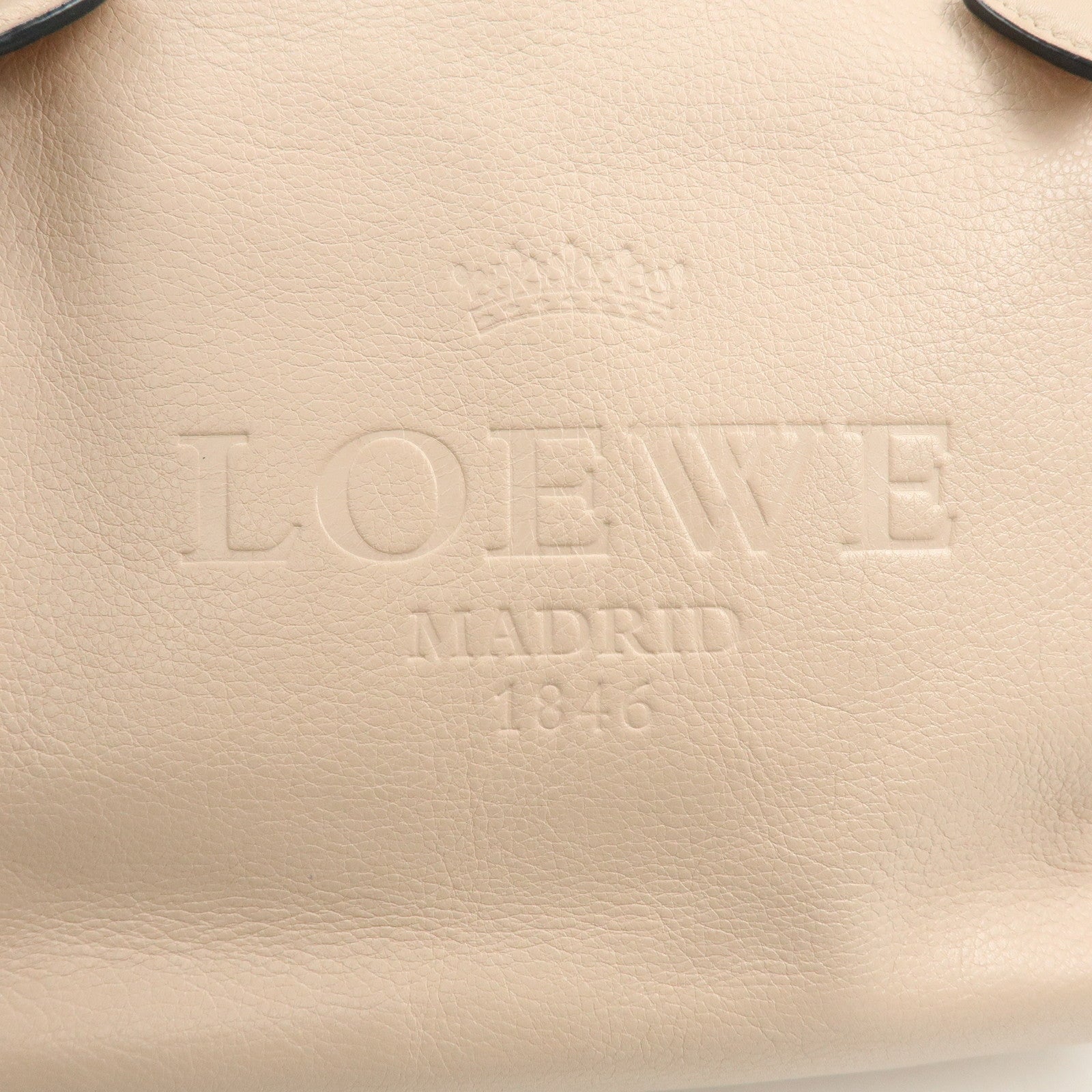 LOEWE Heritage Calf Leather Tote Bag Hand Bag Light Pink