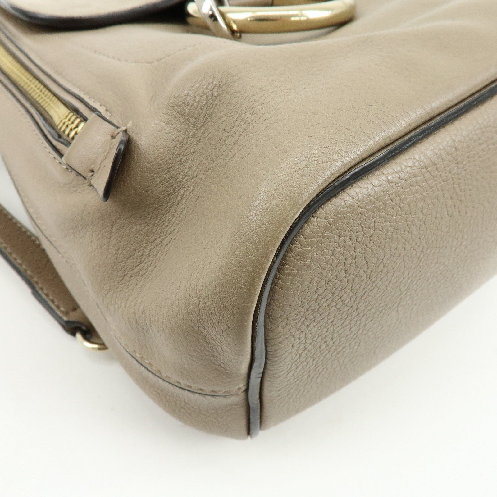 Chloe Faye Suede Leather Backpack Rucksack Greige