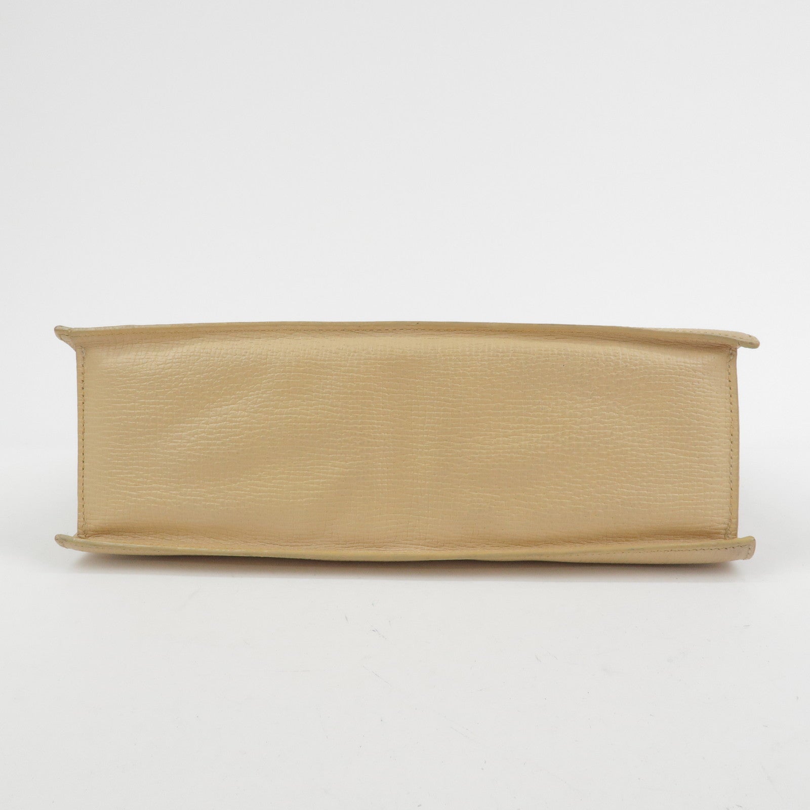 LOEWE Anagram Embossed Leather Tote Bag Hand Bag Beige