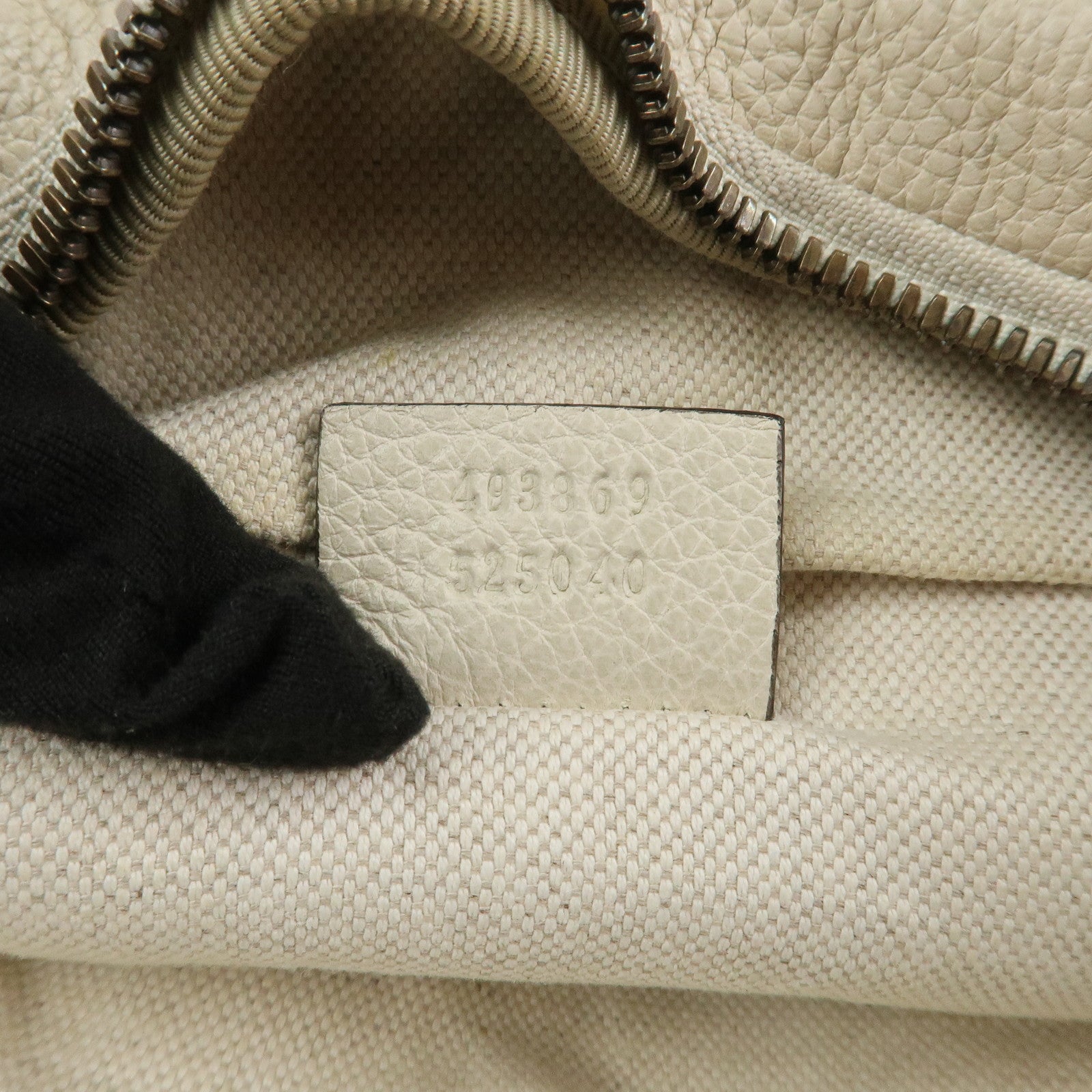 GUCCI Sherry Leather Canvas Waist Bag Ivory 493869