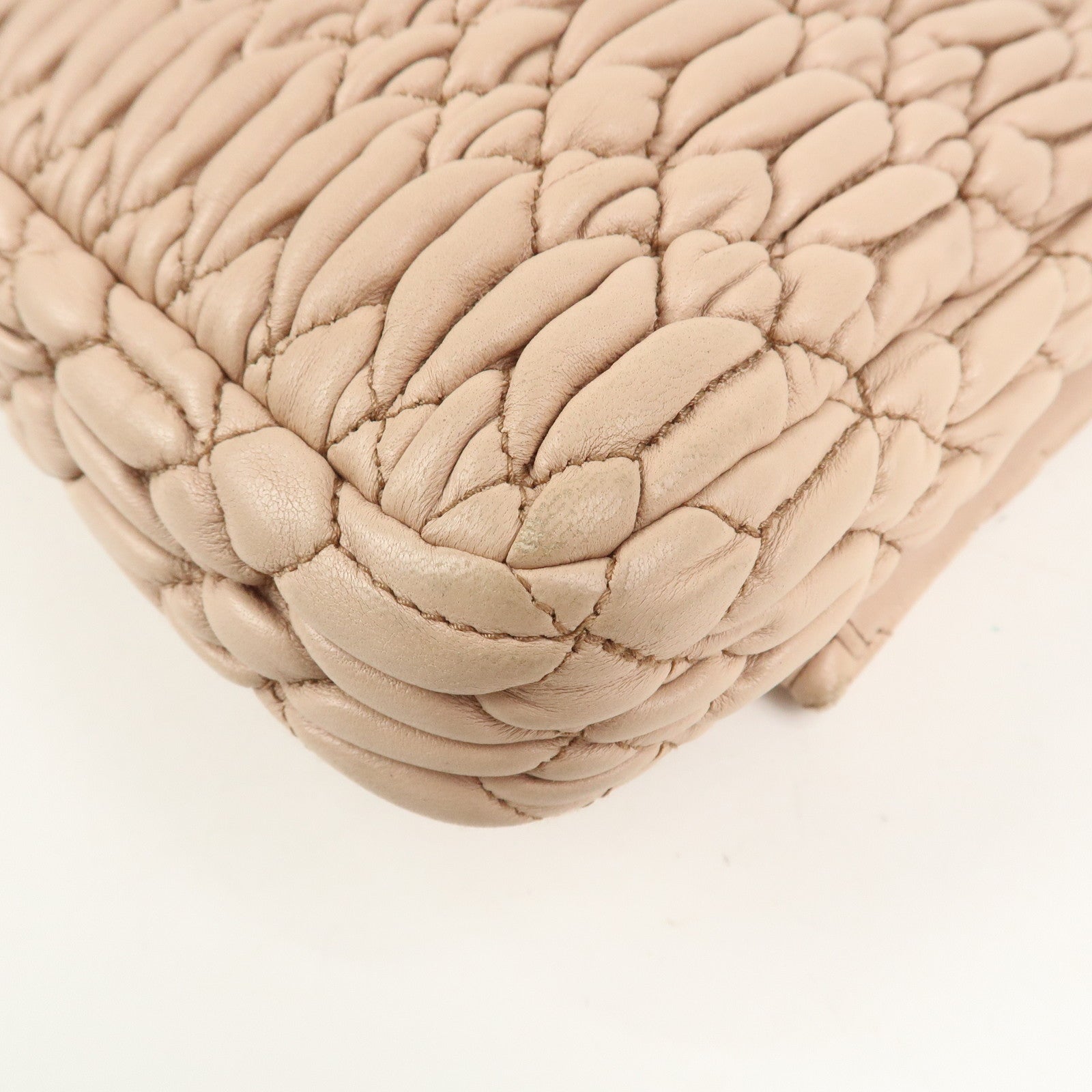 MIU MIU Matelasse Leather 2Way Bag Shoulder Bag Pink RP0169