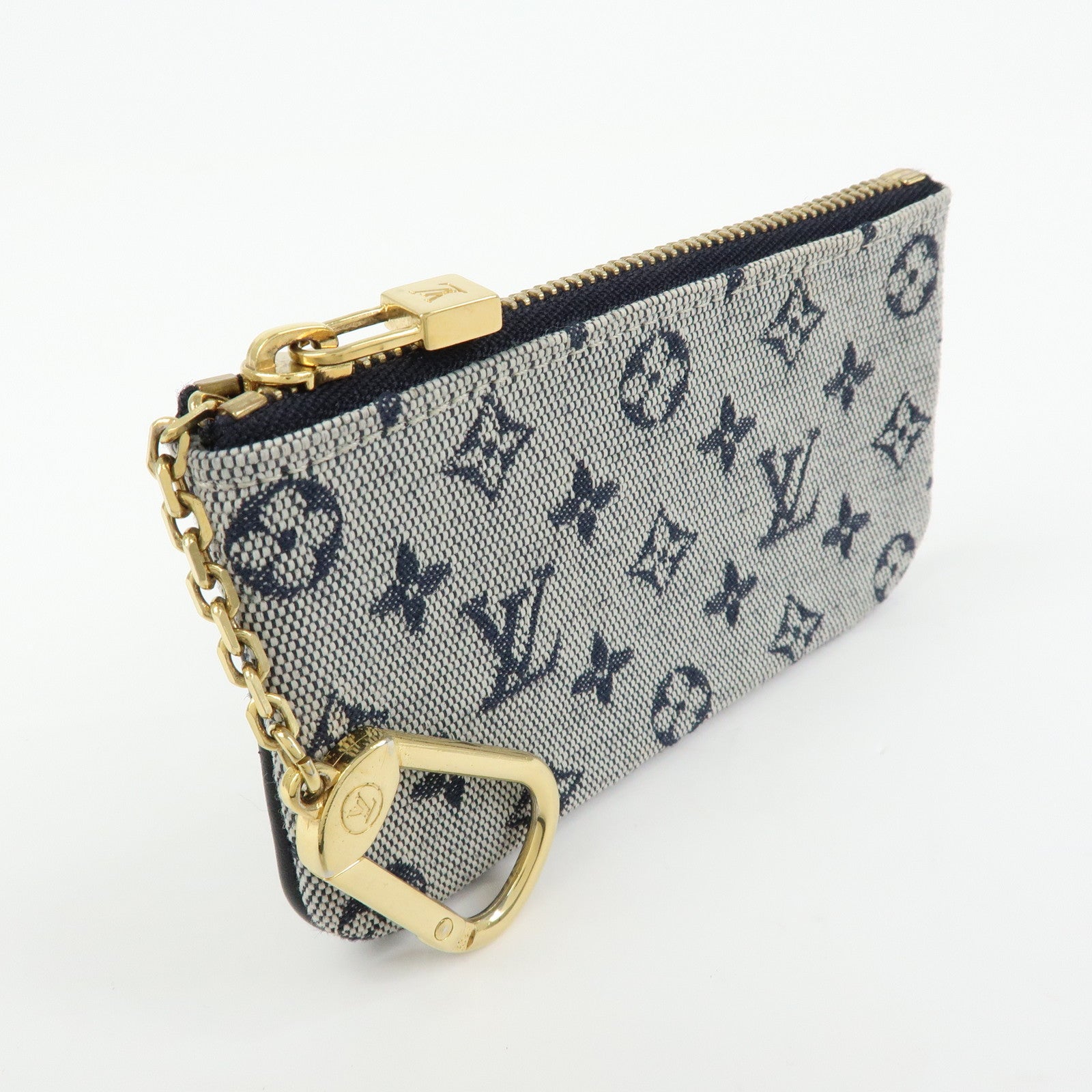 Louis Vuitton Monogram Mini Pochette Cles Coin Case Blue M92236
