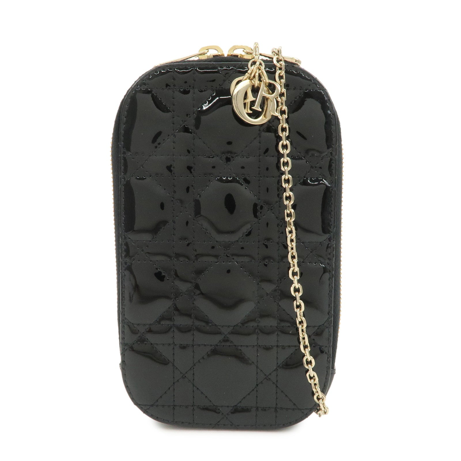 Christian Dior Lady Dior Cannage Call'in Dior Phone Case Black