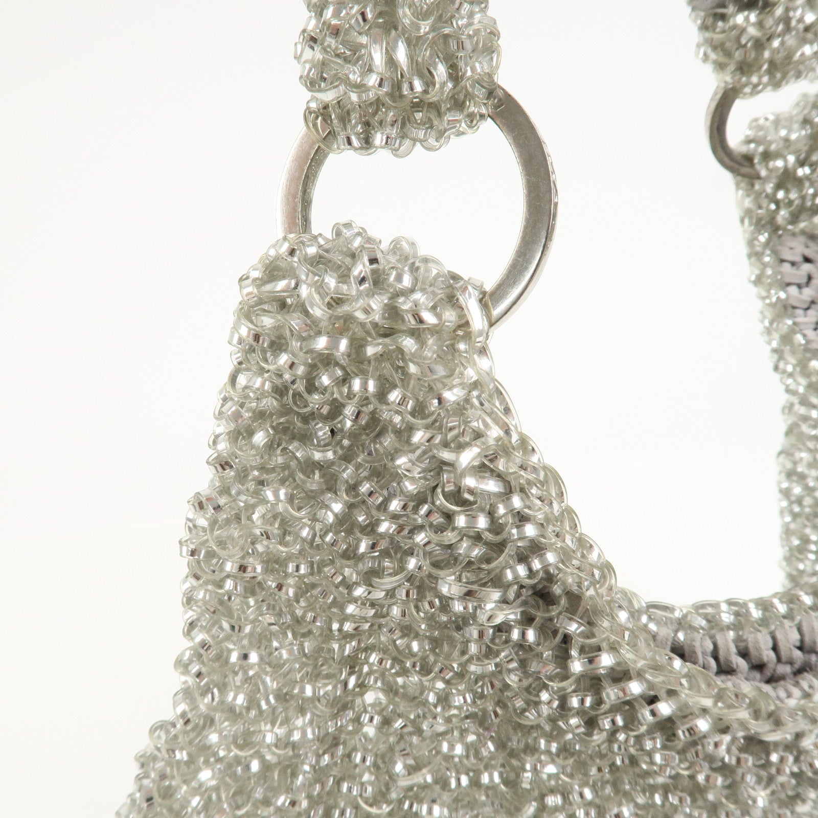 ANTEPRIMA PVC Hand Bag Shoulder Bag Clear Transparent Silver