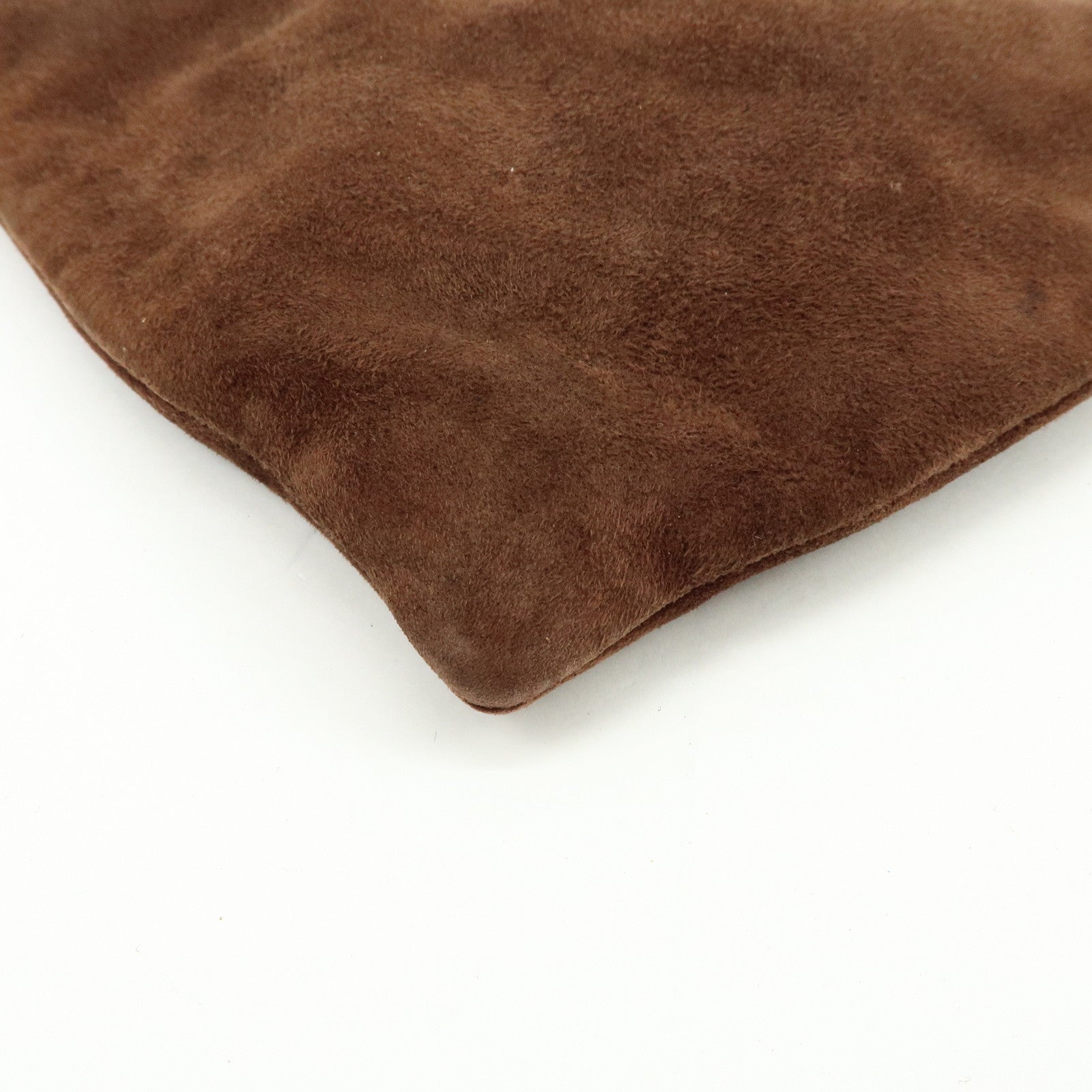 FENDI Suede Tote Bag Hand Bag Shoulder Bag Brown 26690