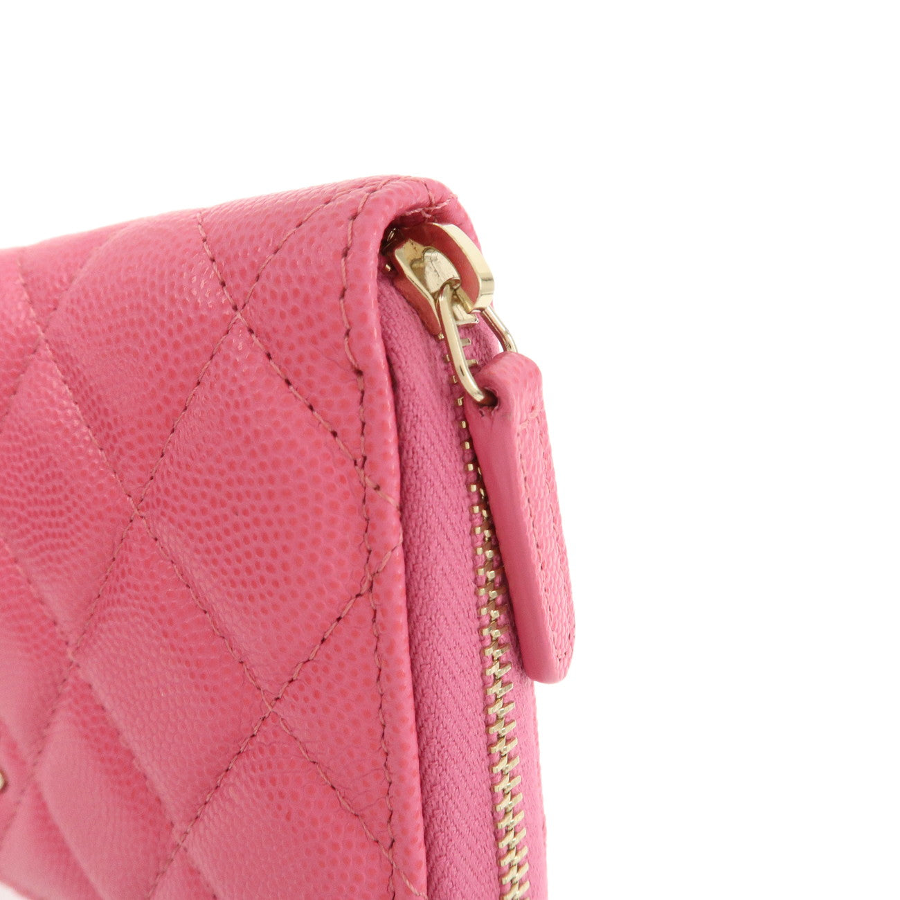 CHANEL Matelasse Caviarskin Small Wallet Pink A80481