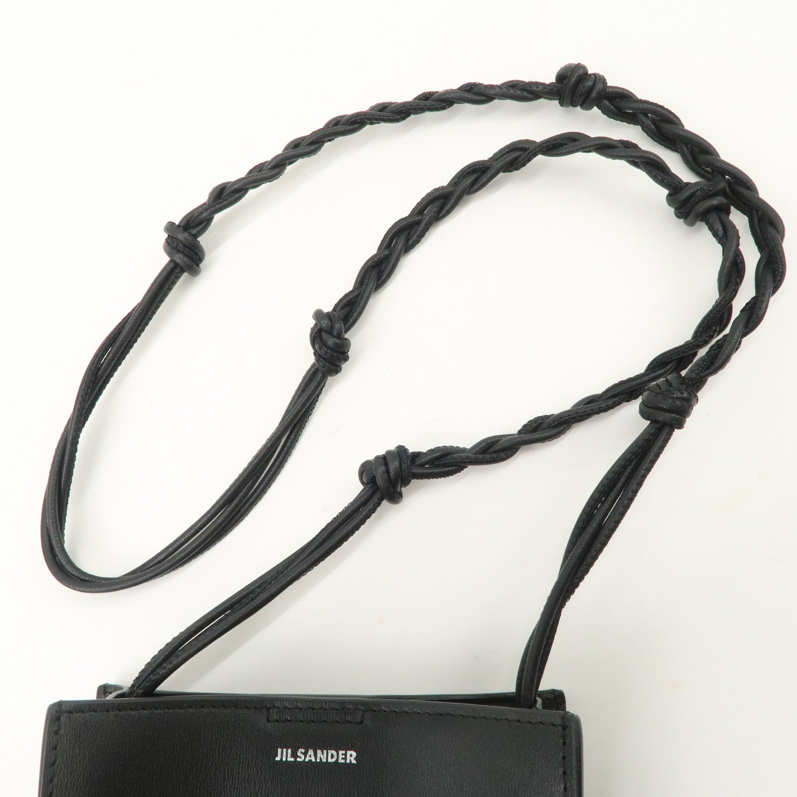 Jil Sander Leather Tangle Bag Shoulder Bag Black