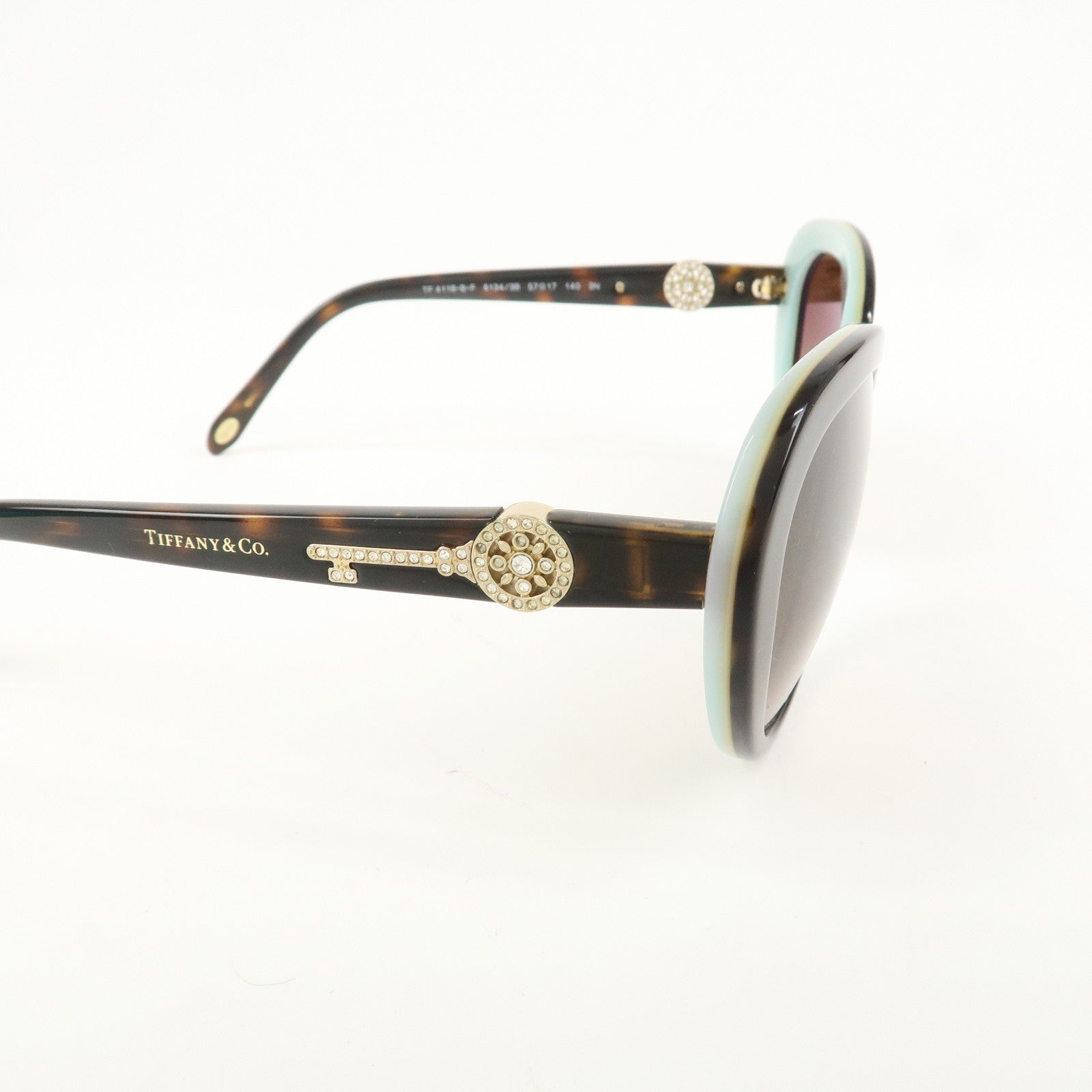 Tiffany&Co. Plastic Sunglasses 57□17 Brown TF 4118-B-F Used