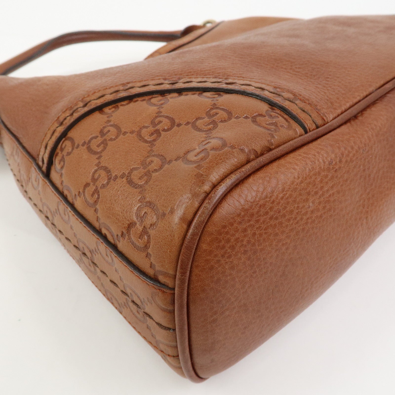 GUCCI Guccissima Leather Shoulder Bag Hand Bag Brown 181515