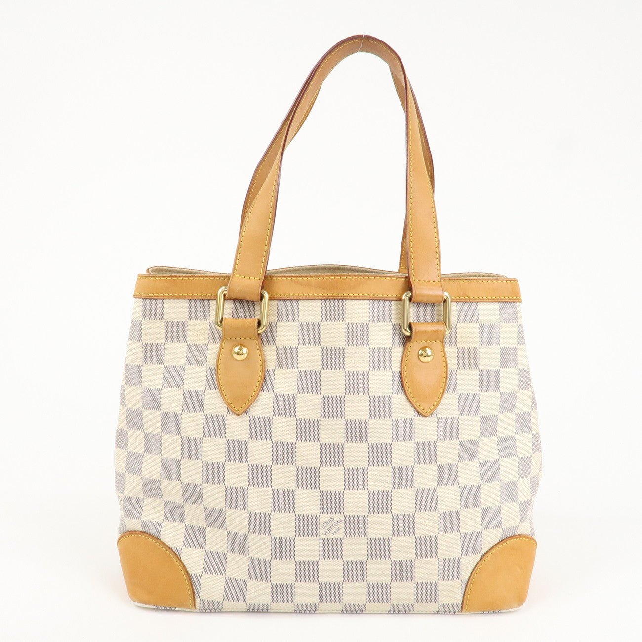 Louis Vuitton Damier Azur Hampstead MM Canvas Hand Bag N51206 Used