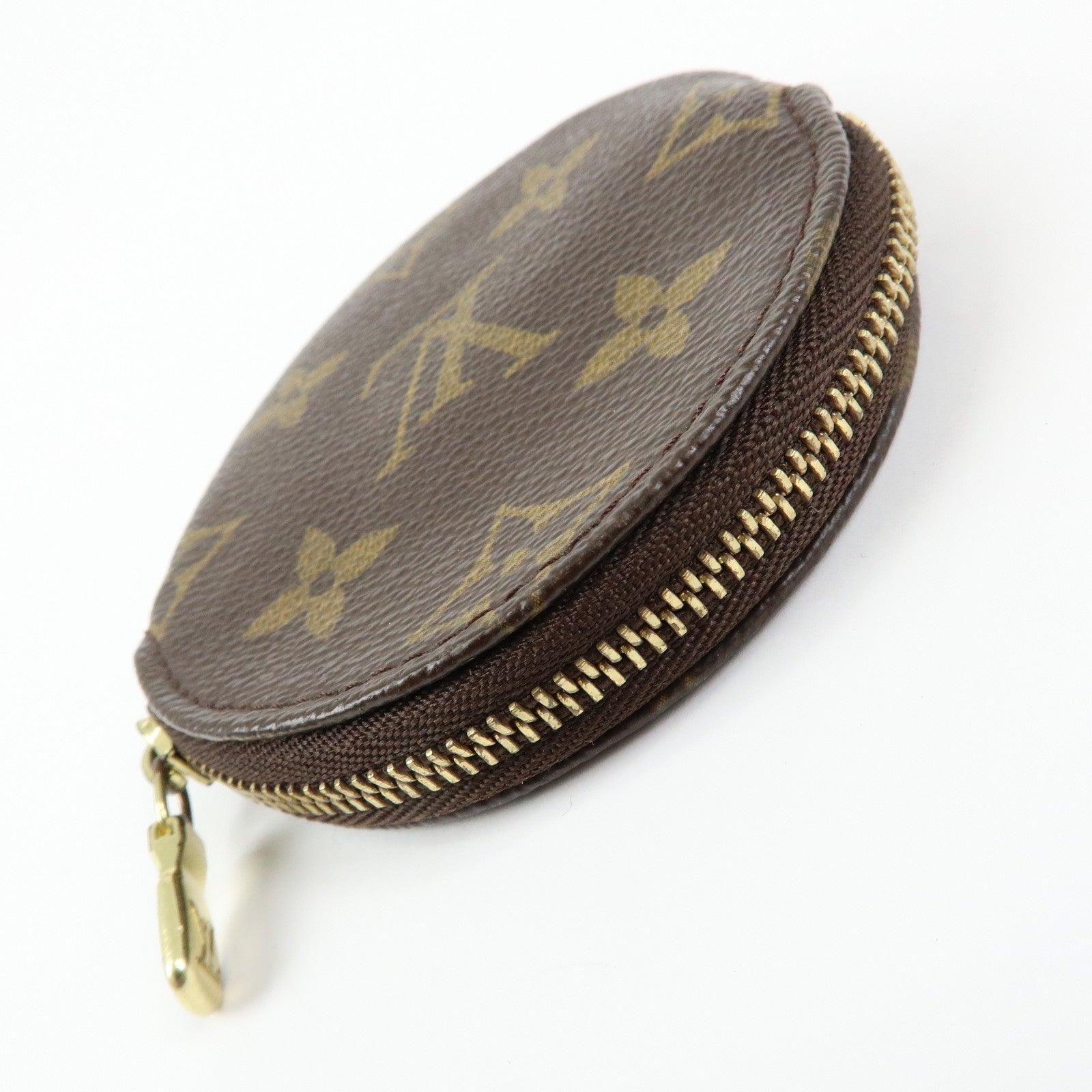 Louis Vuitton Monogram Porte Monnaie Rond Coin Case Brown M61926