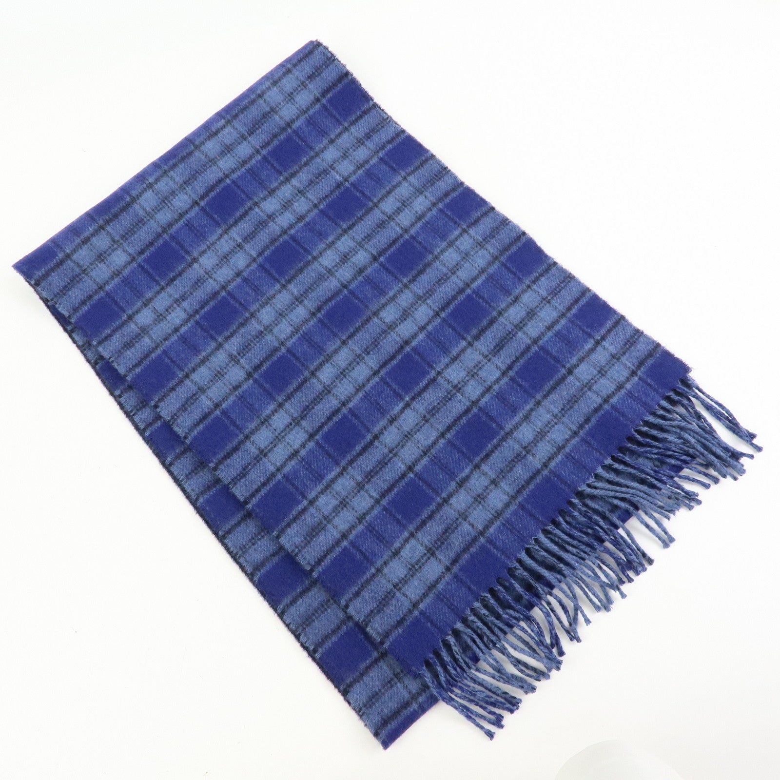 Louis Vuitton Echarpe Damier Tartan Cashmere 100% Scarf Blue M73449