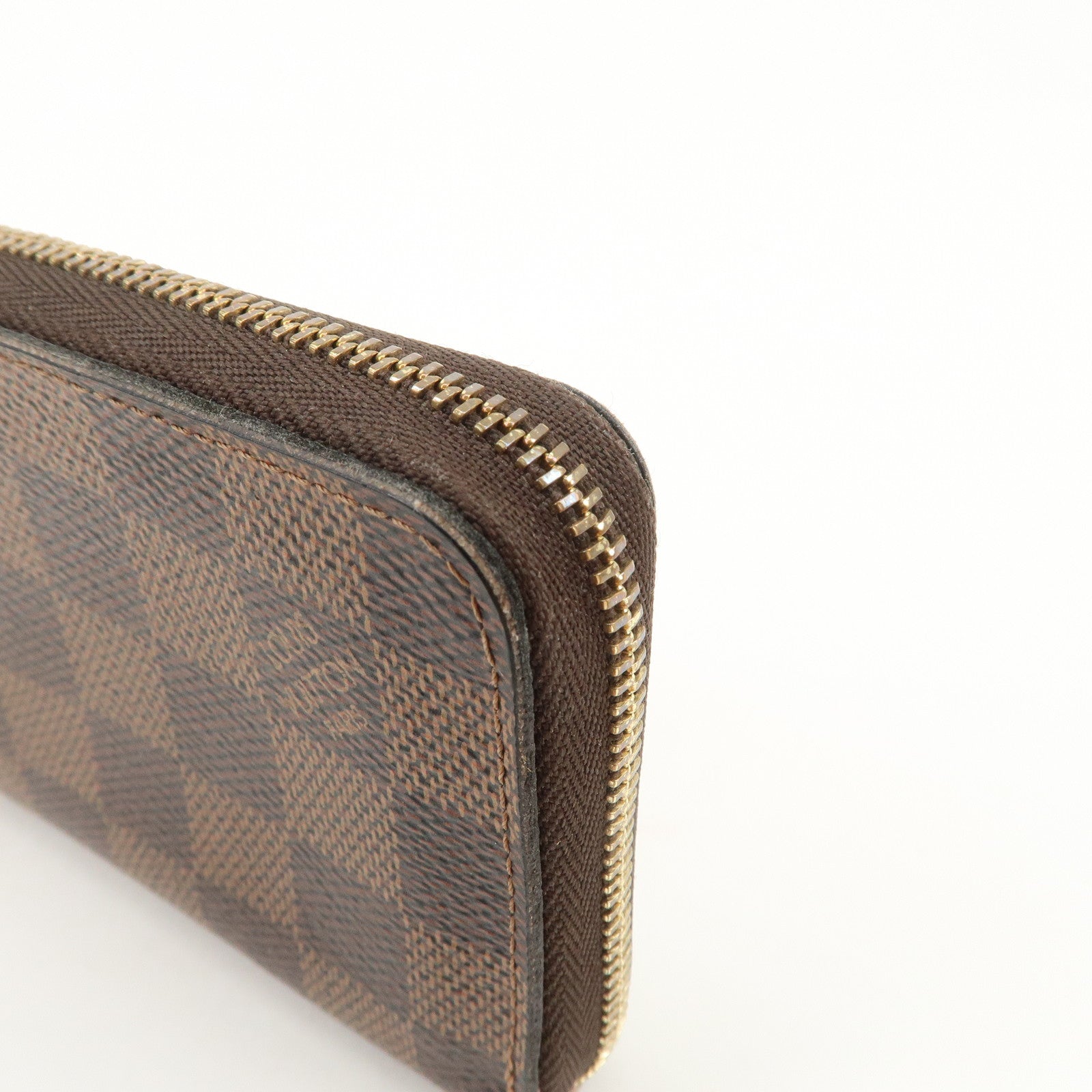 Louis Vuitton Damier Zippy Round Coin Purse Damier Ebene N60213