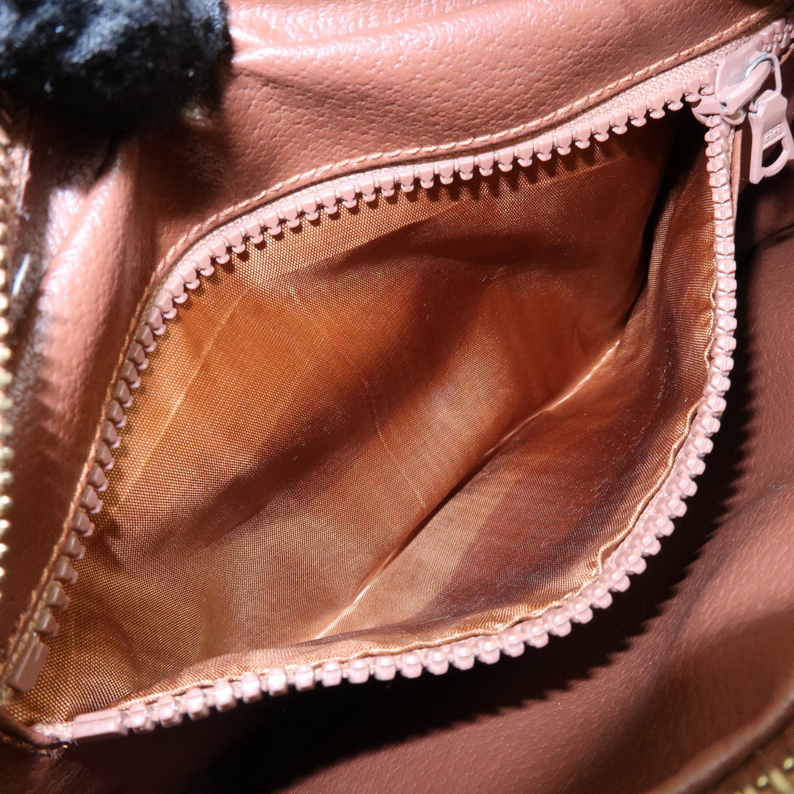 CELINE Leather Shoulder Bag Crossbody Bag Brown