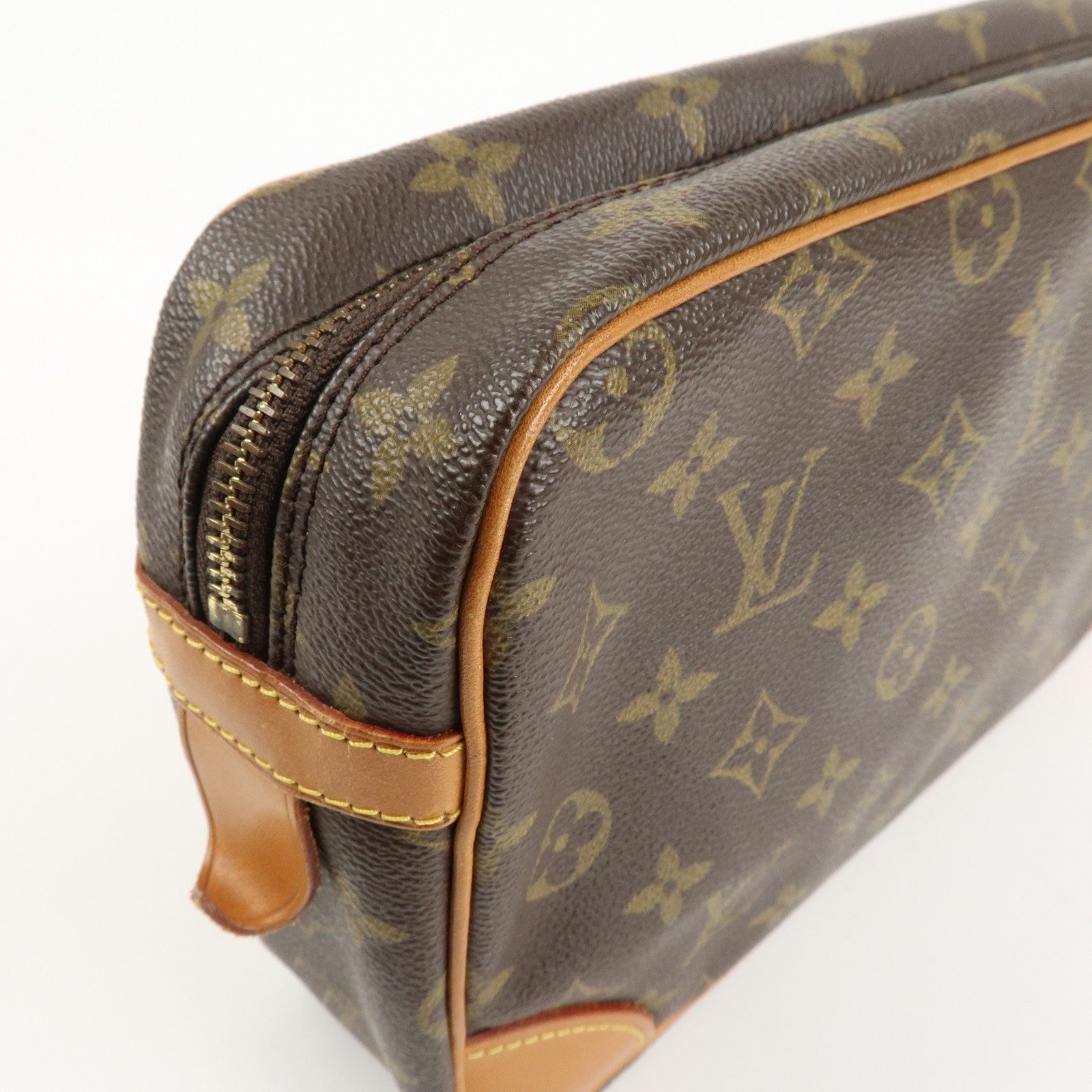 Louis Vuitton Monogram Compiegne 28 Pouch Clutch Bag Brown M51845 Used