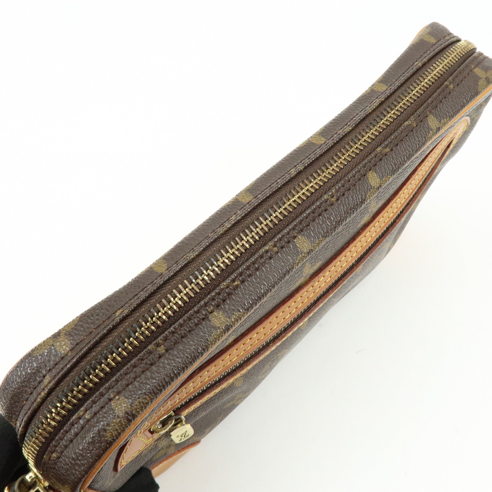 Louis Vuitton Monogram Marly Dragonne GM Clutch Bag Brown M51825