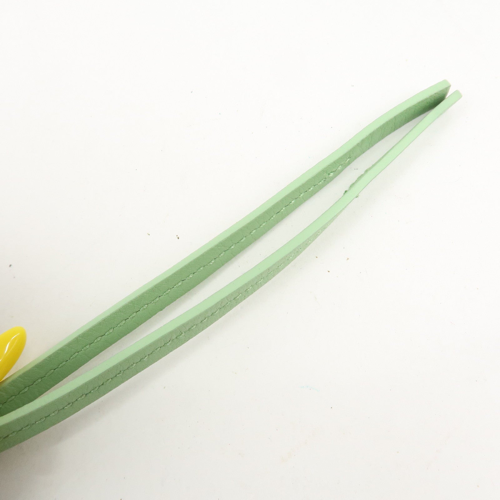 LOEWE Suna Fujita Calf Leather Felt Elephant Bag Charm Gray